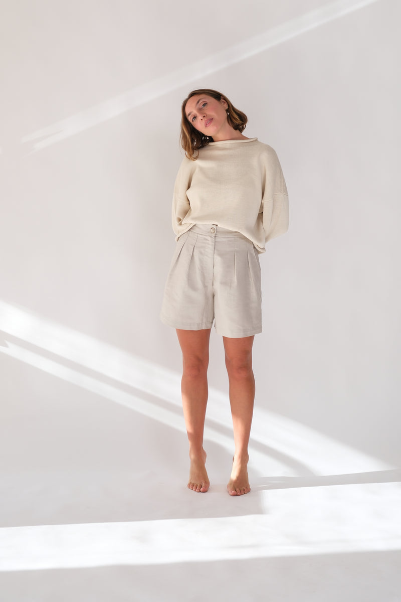 No 3 short - Taupe