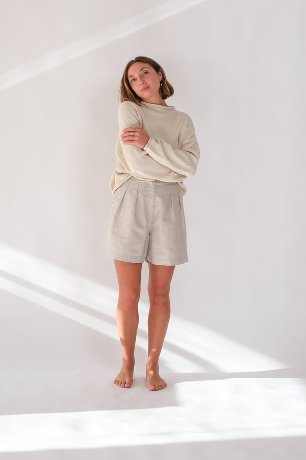 No 3 short - Taupe