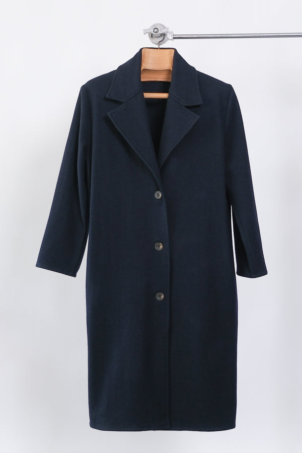 No. 50 Wool Overcoat - Navy