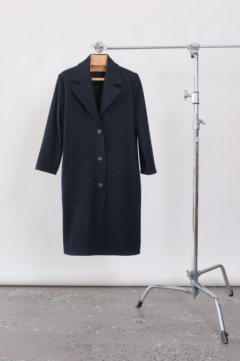 No. 50 Wool Overcoat - Navy