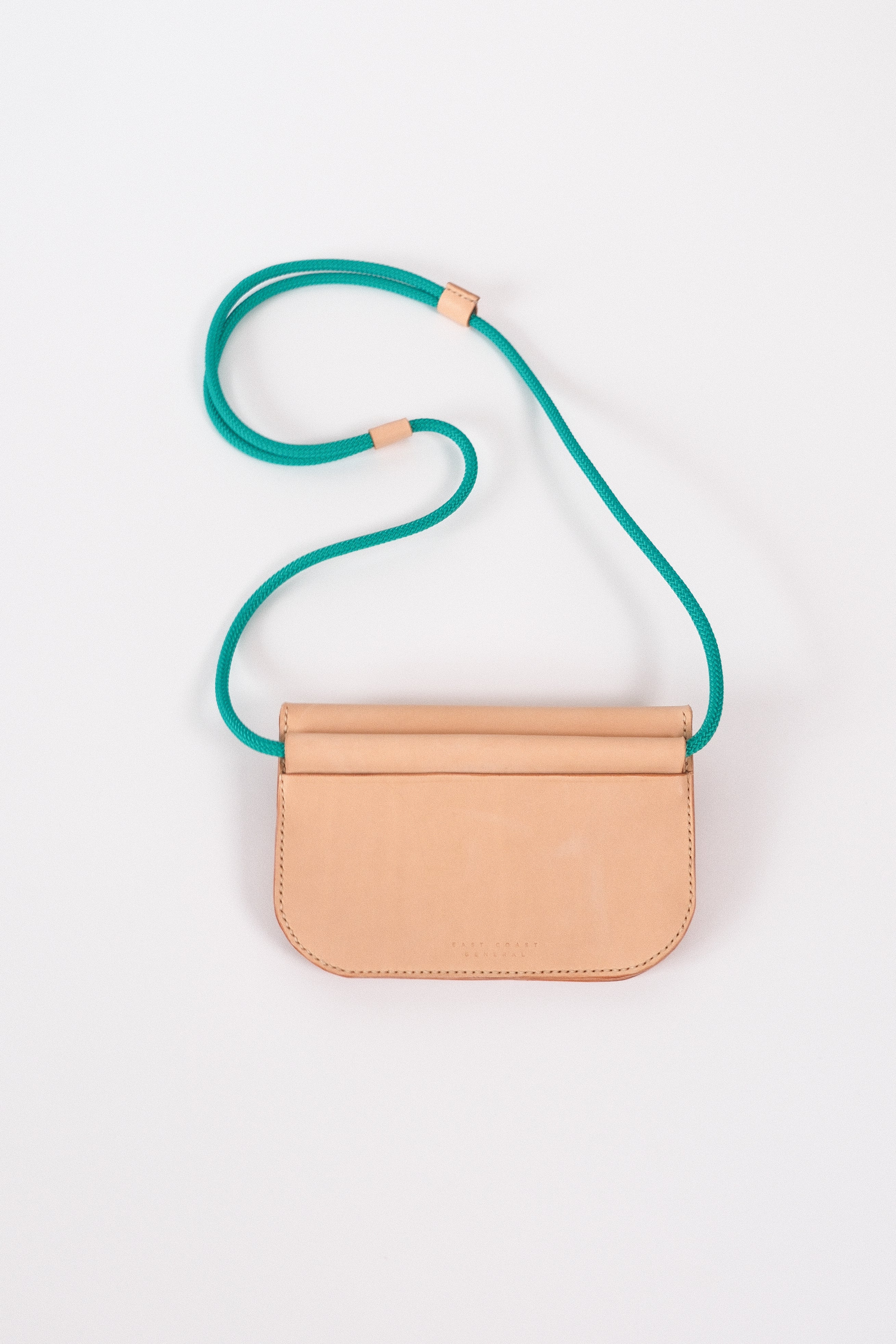 Cross Body Pouch - Natural/Teal