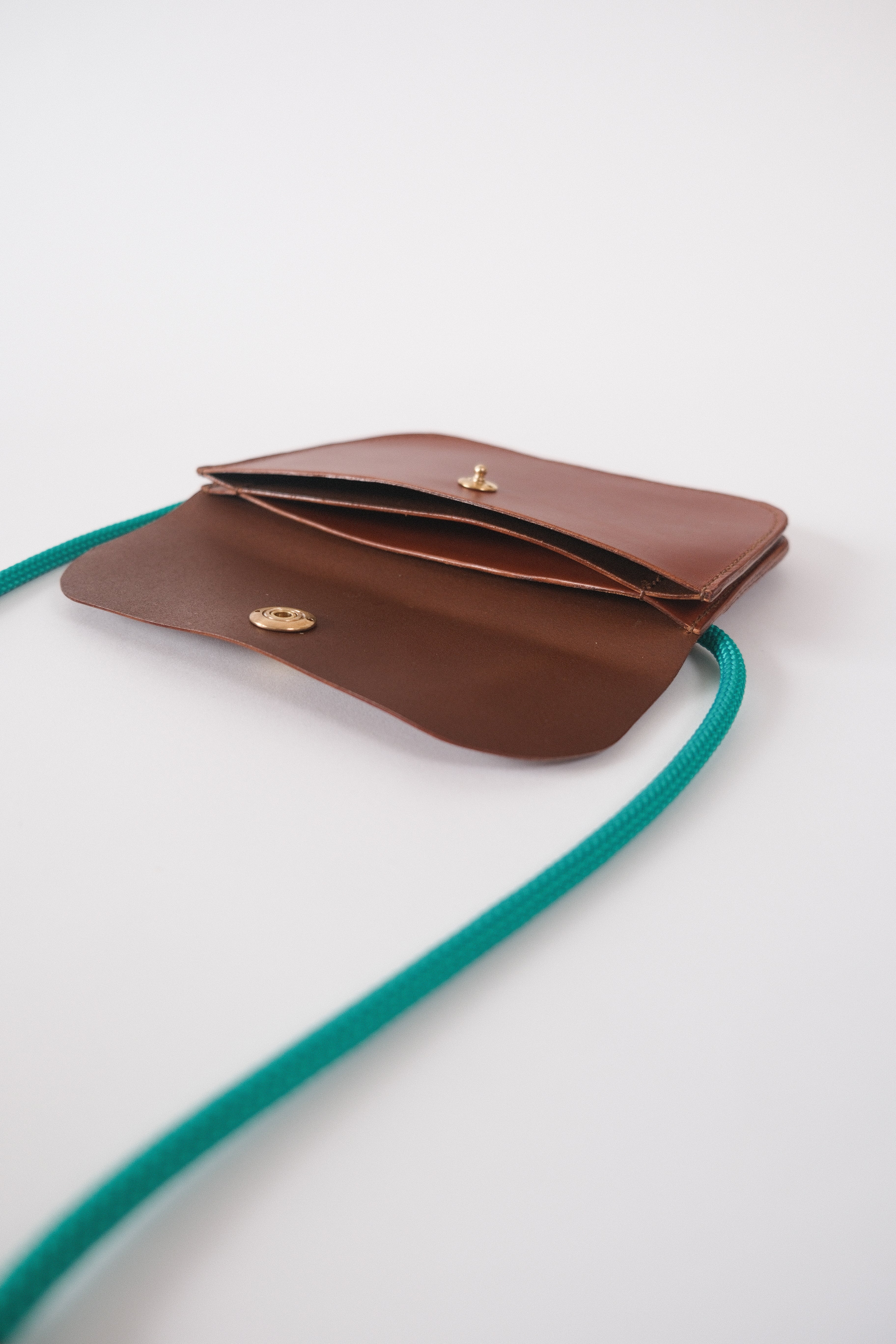 Cross Body Pouch - Brown/Teal