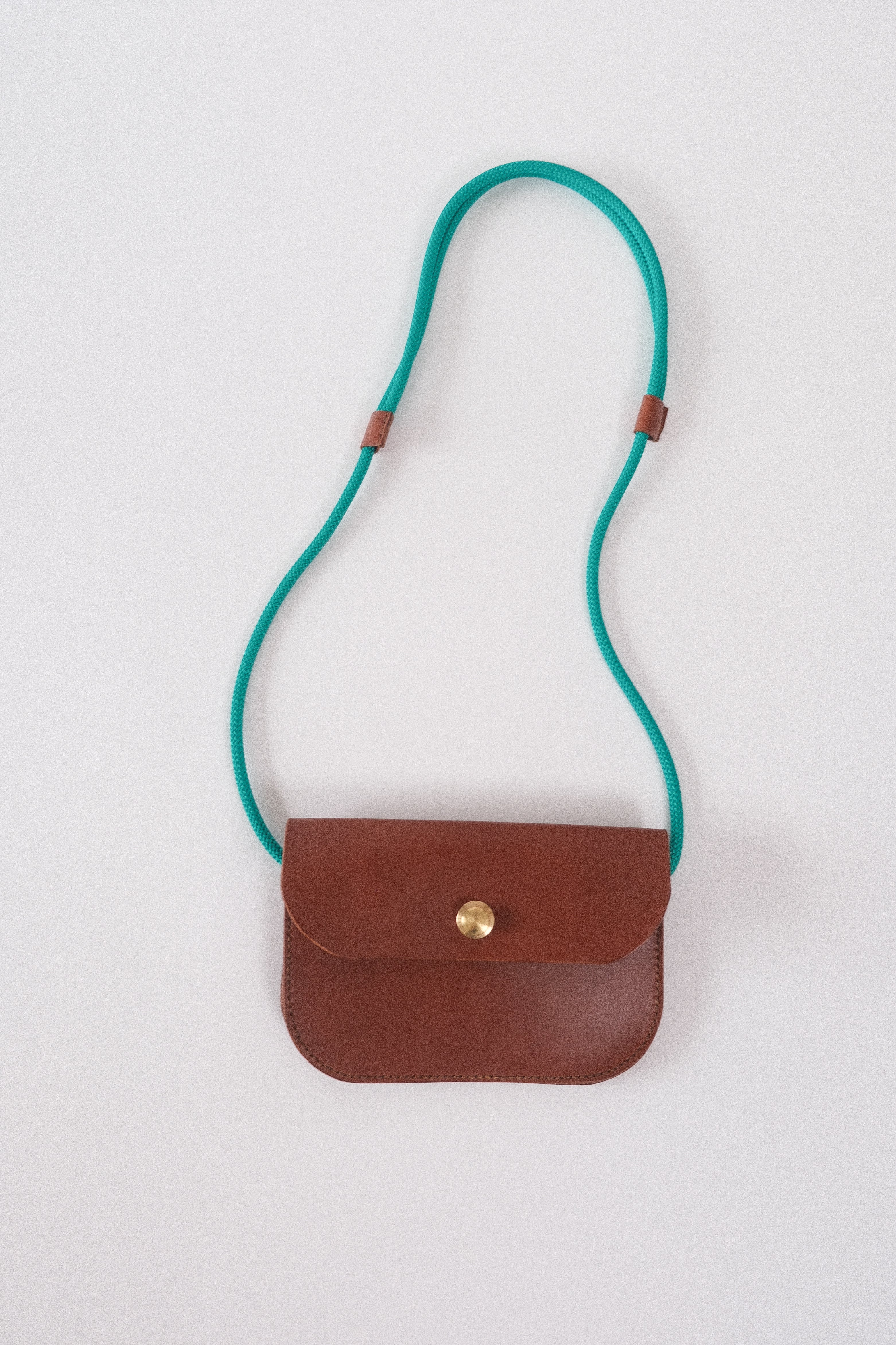 Cross Body Pouch - Brown/Teal