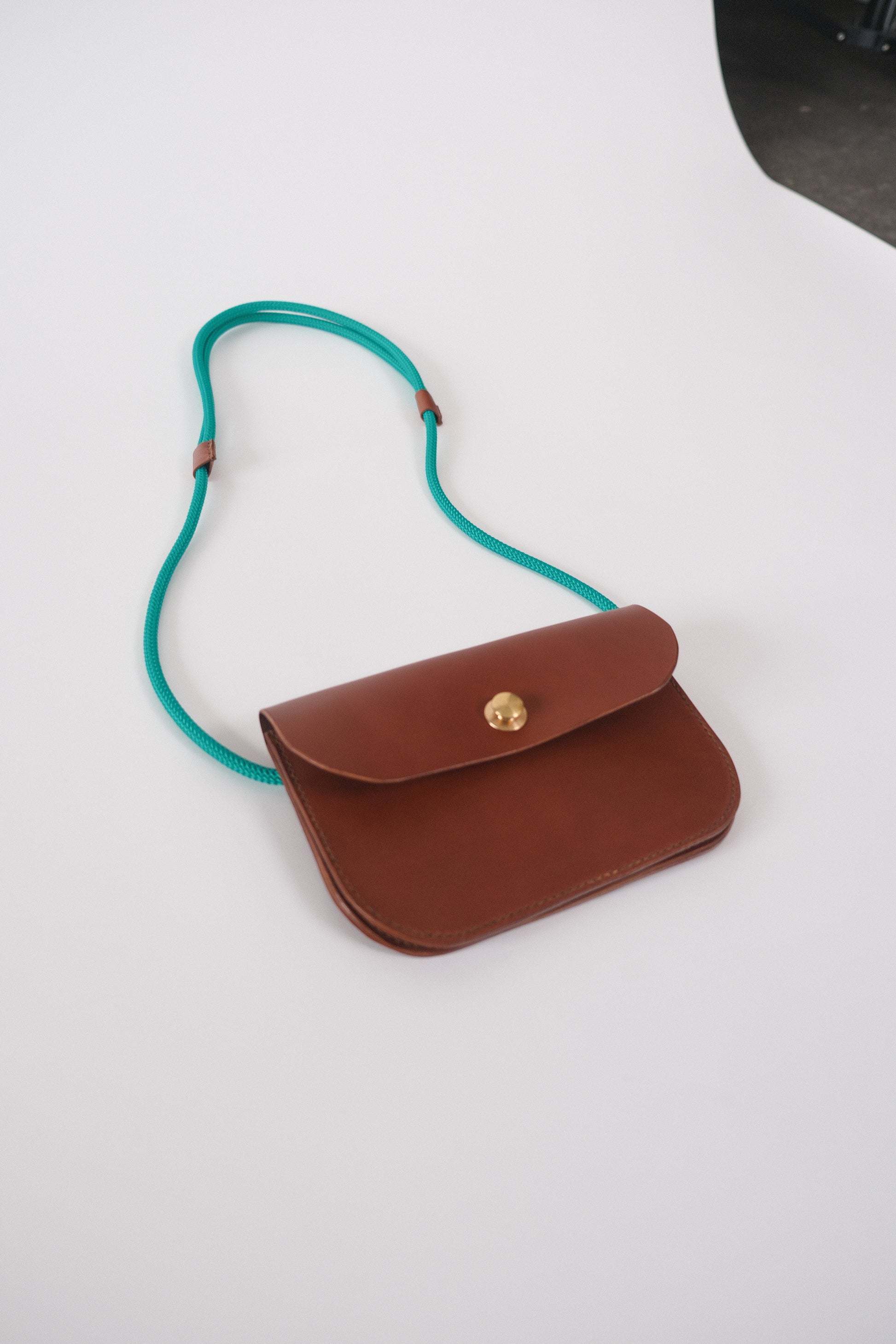 Cross Body Pouch - Brown/Teal