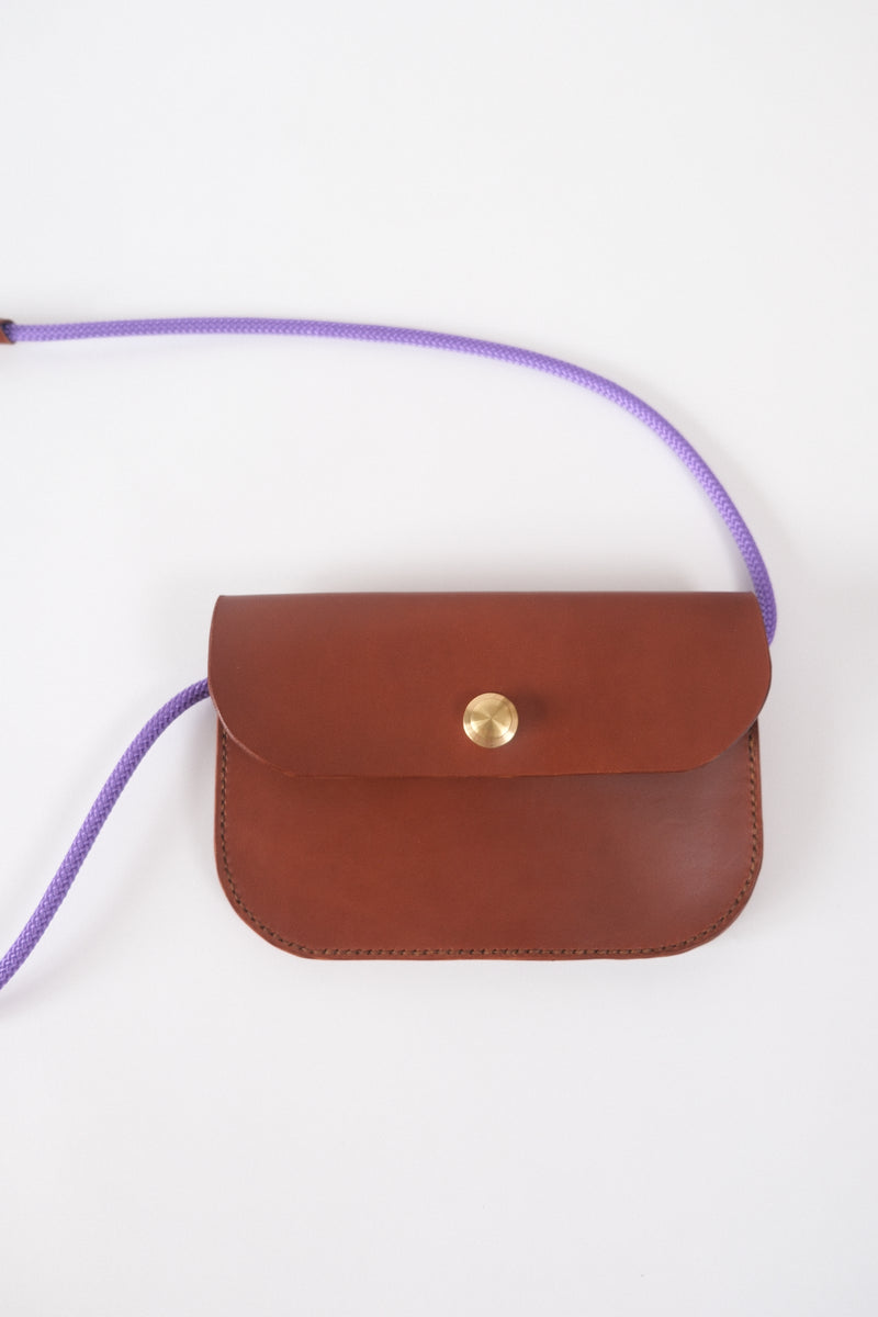 Cross Body Pouch - Brown/Violet