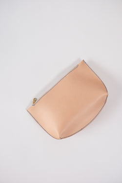 Leather Pouch - Natural/blue