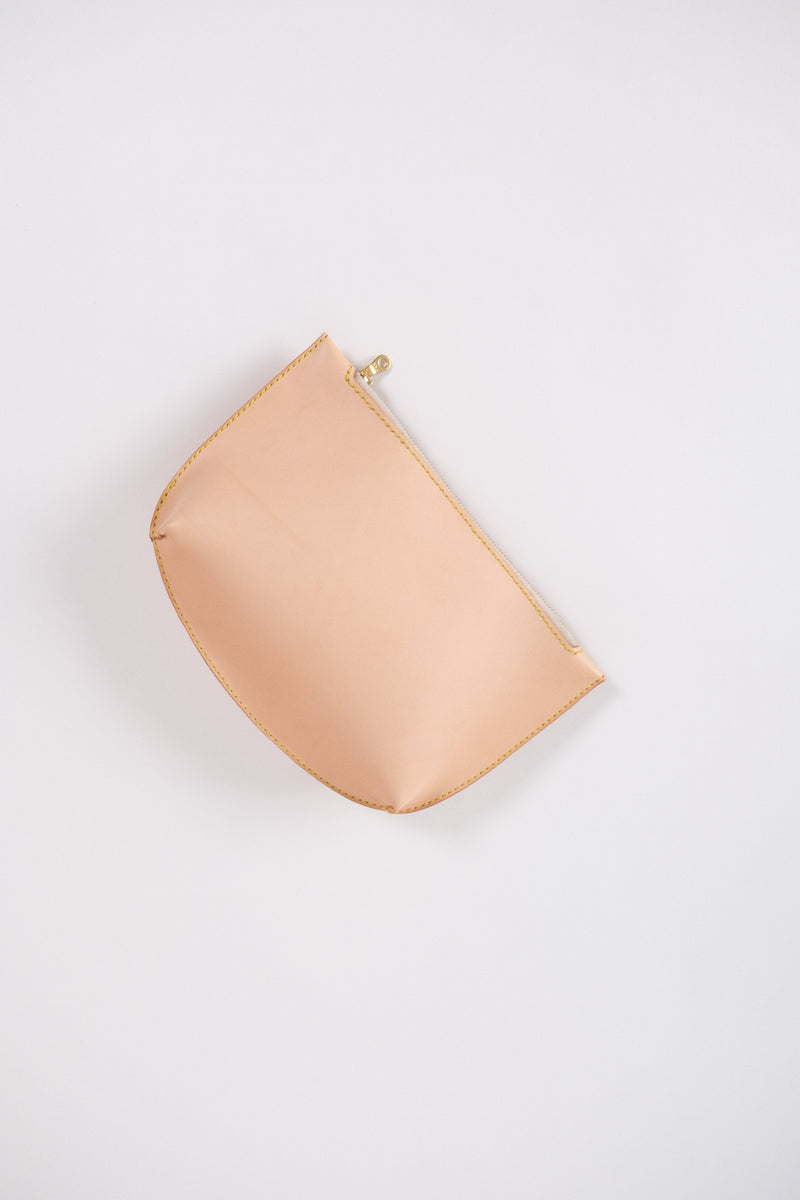 Leather Pouch - Natural/Yellow