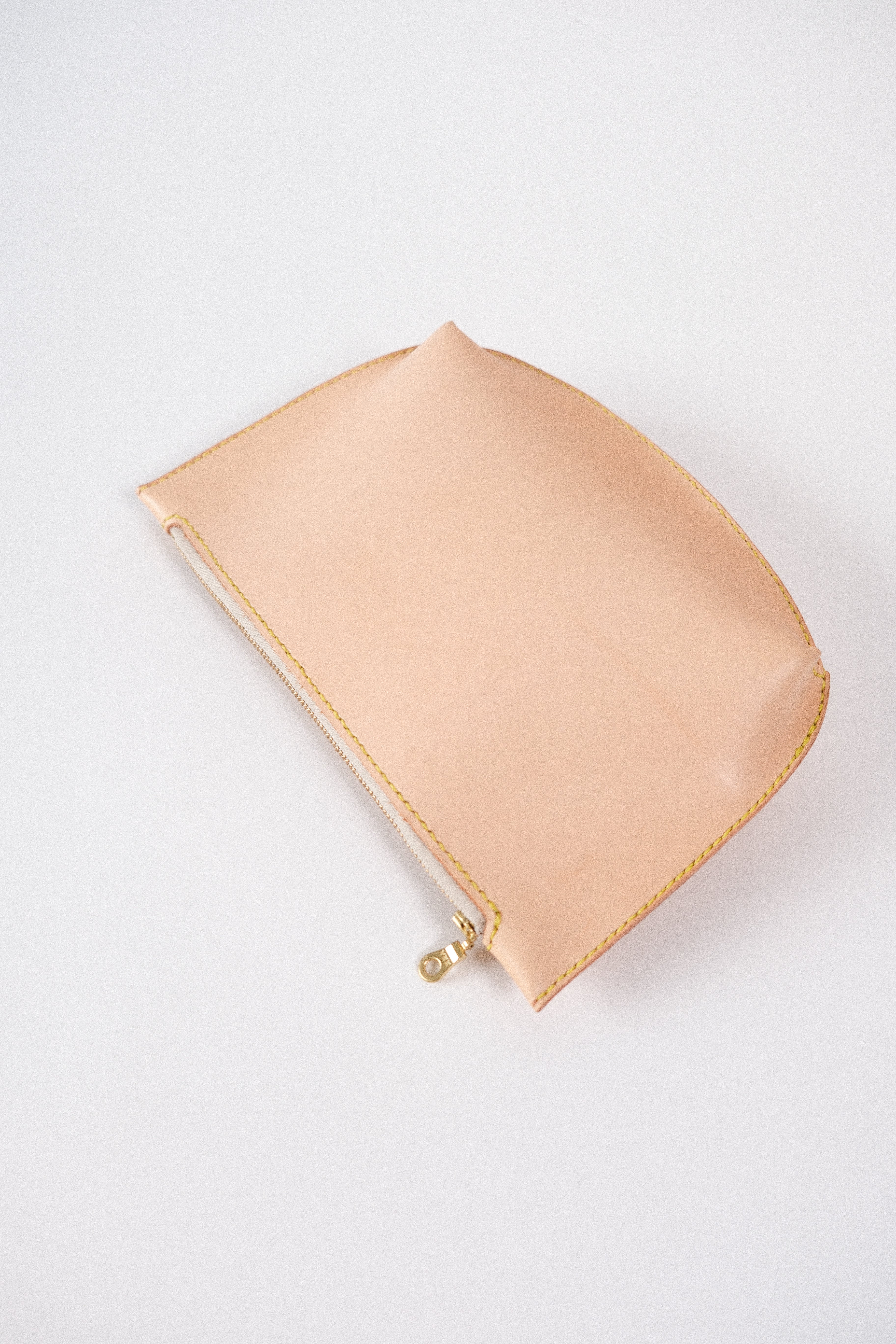 Leather Pouch - Natural/Yellow