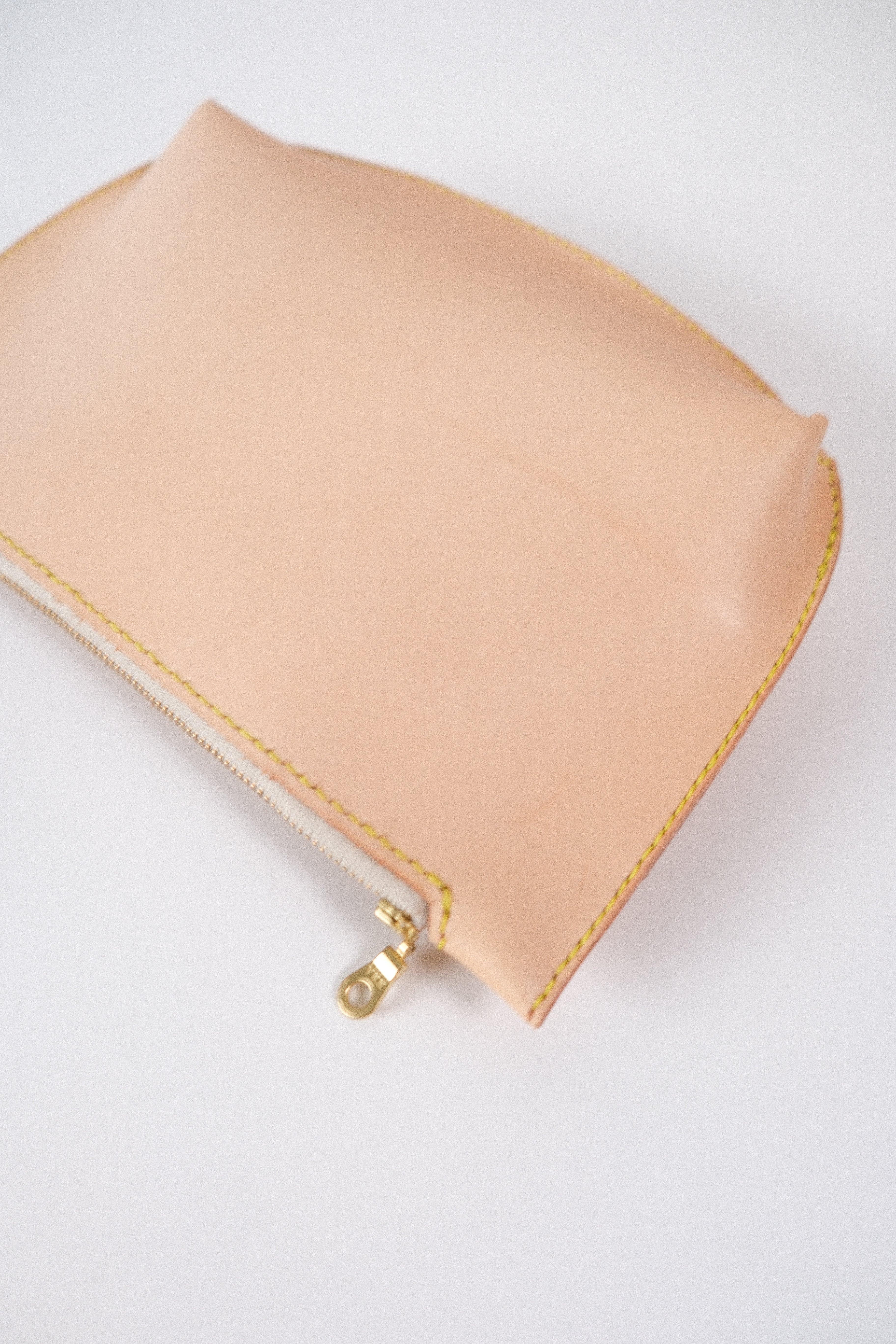 Leather Pouch - Natural/Yellow