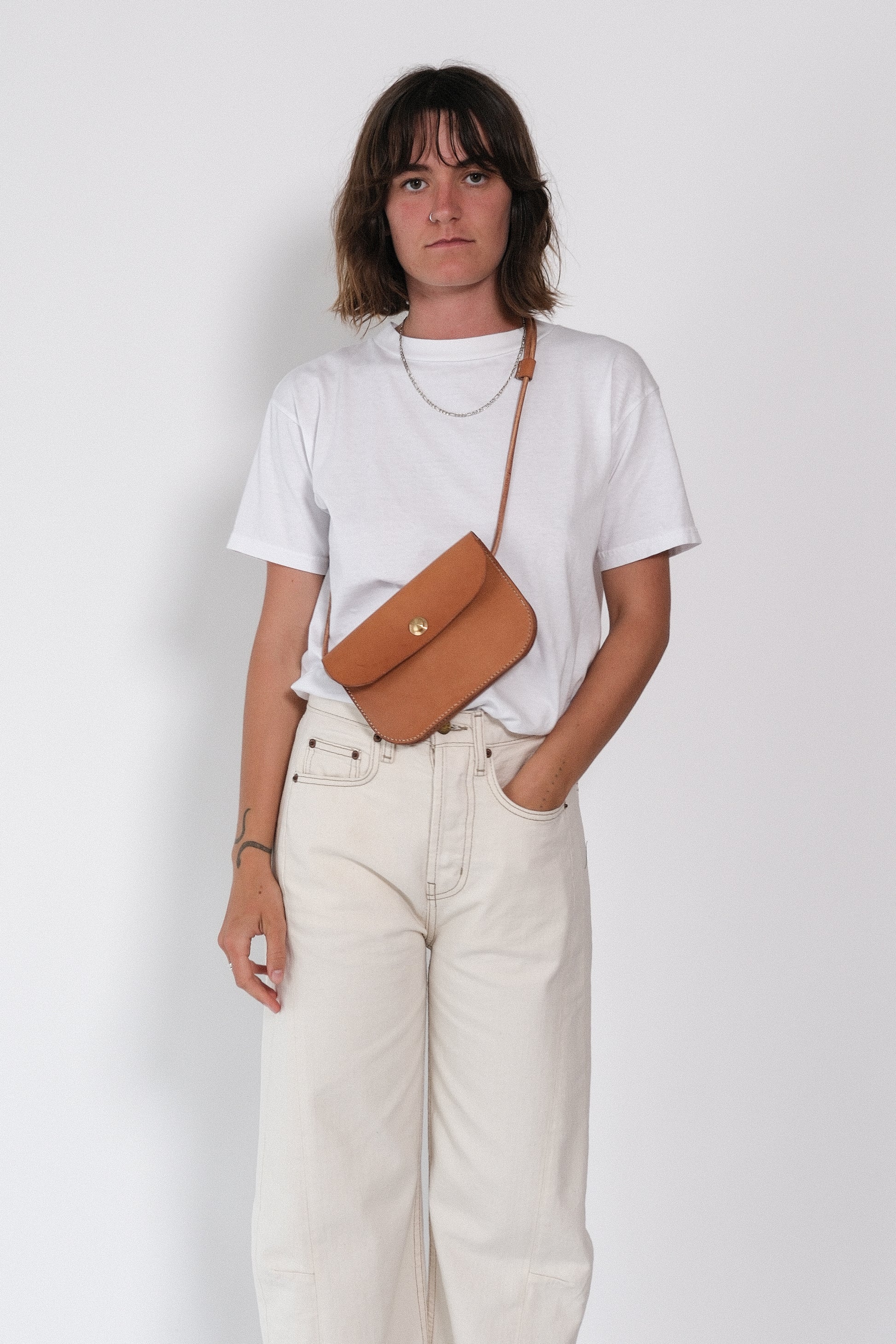 Cross Body Pouch - Tan