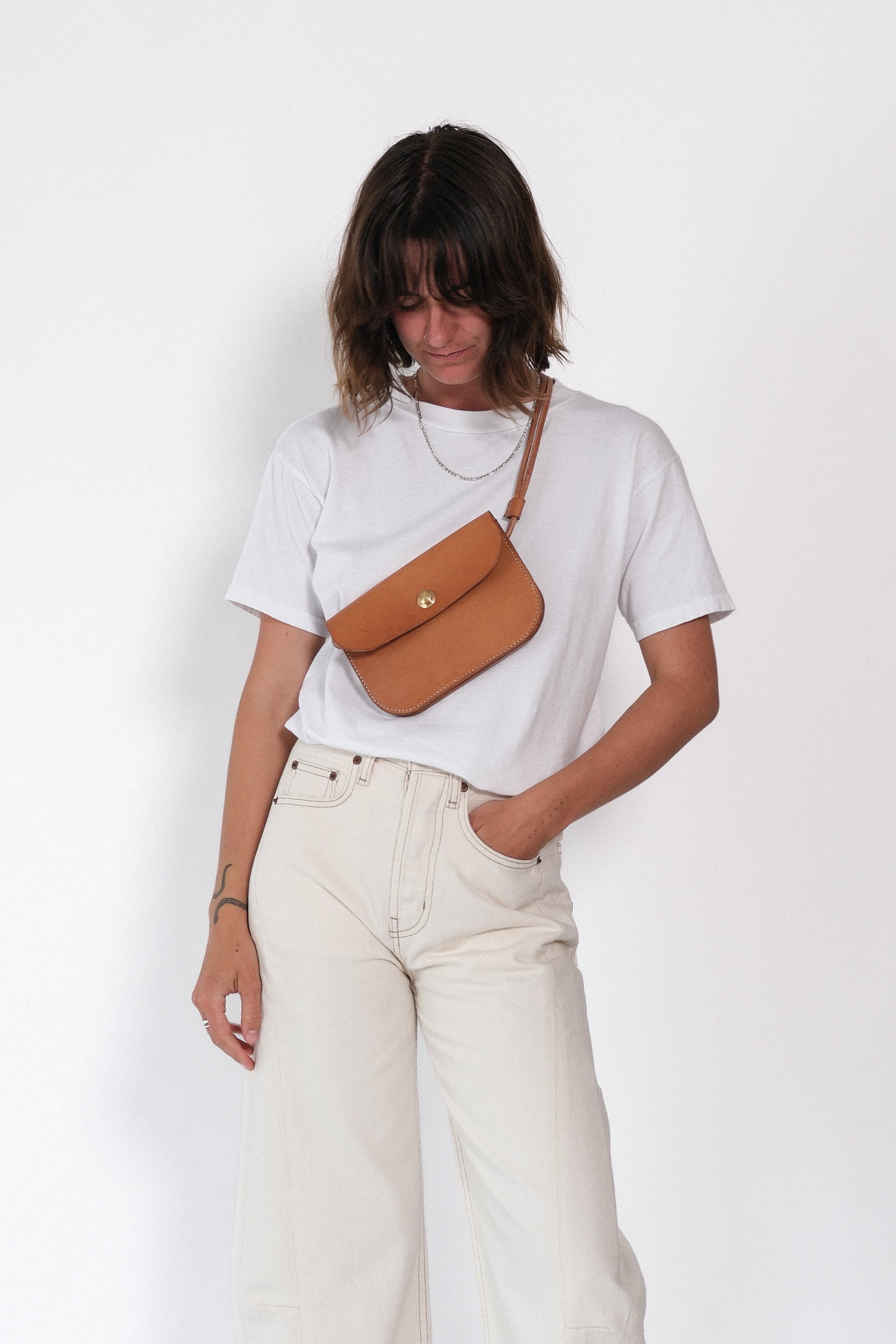 Cross Body Pouch - Tan