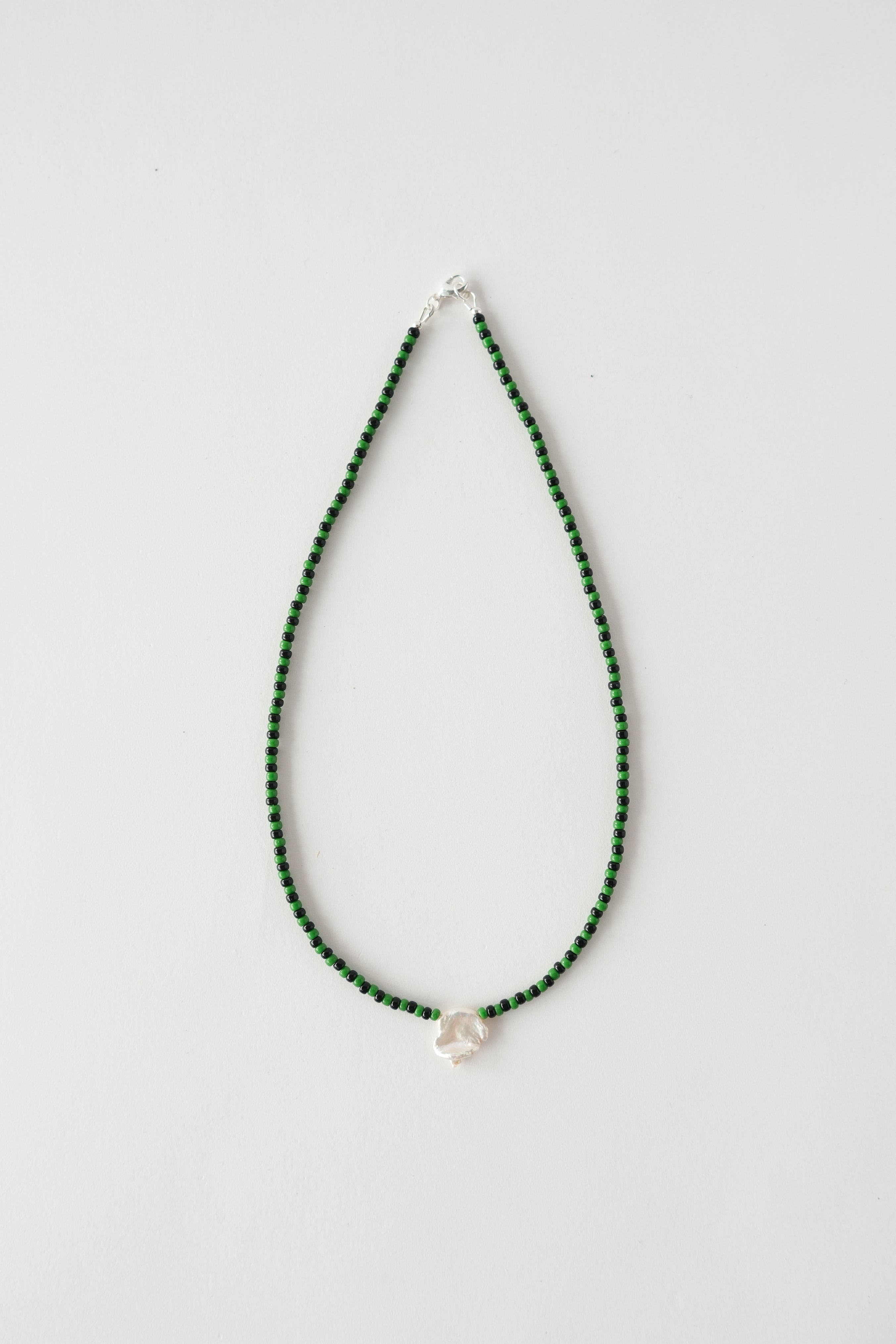 No.11 Necklace - Green/Black