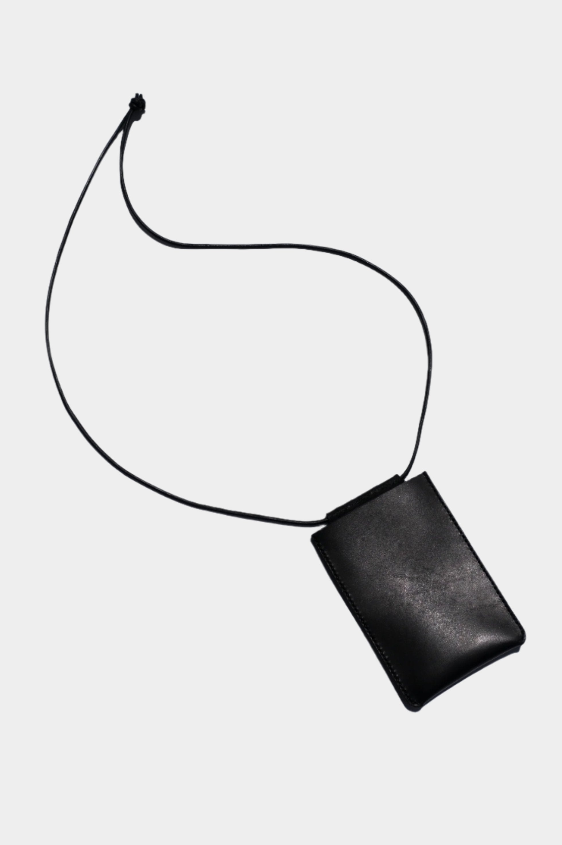 Leather Phone Sling - Black