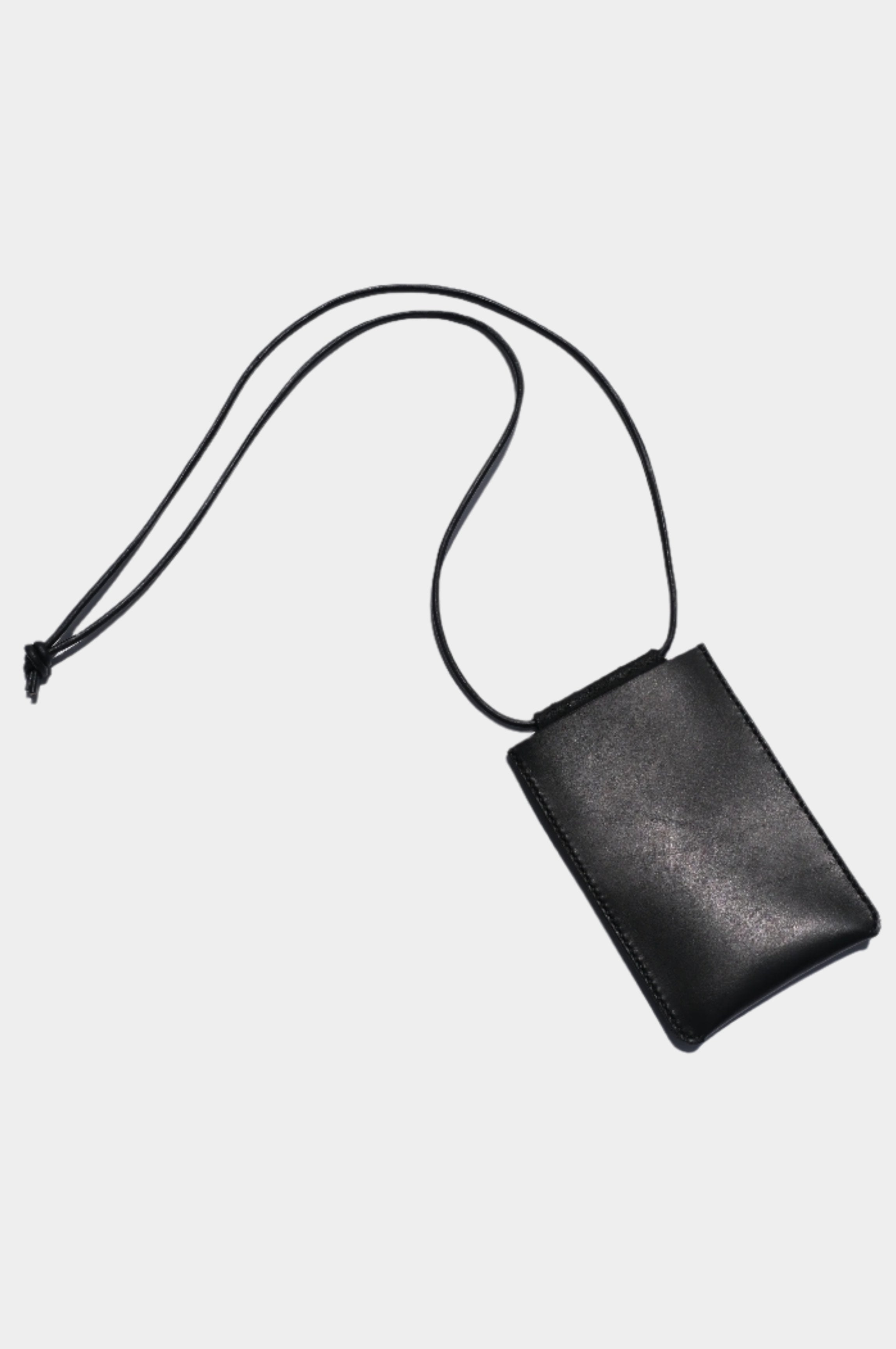 Leather Phone Sling - Black