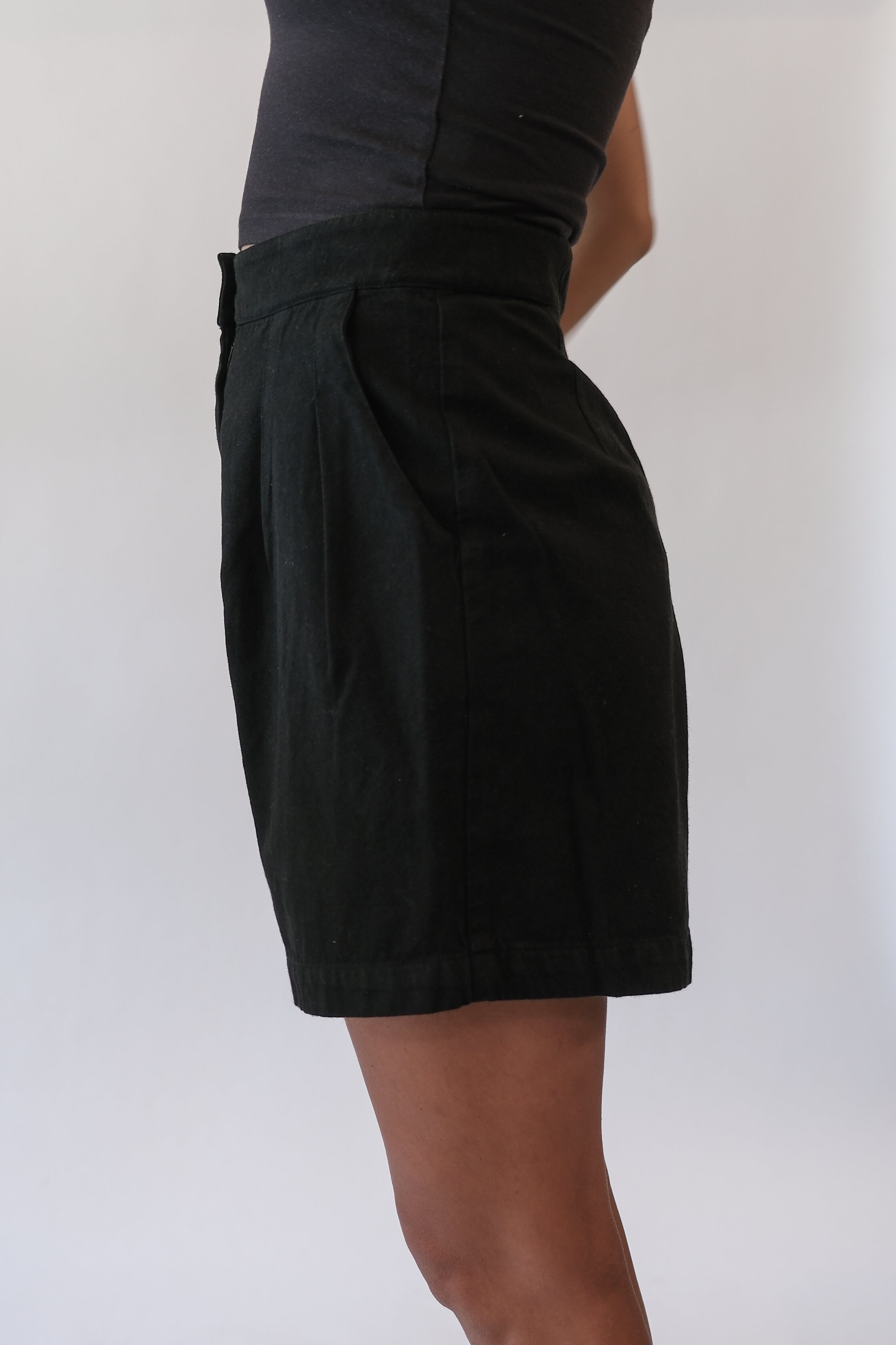 No 3 Short - Black Canvas