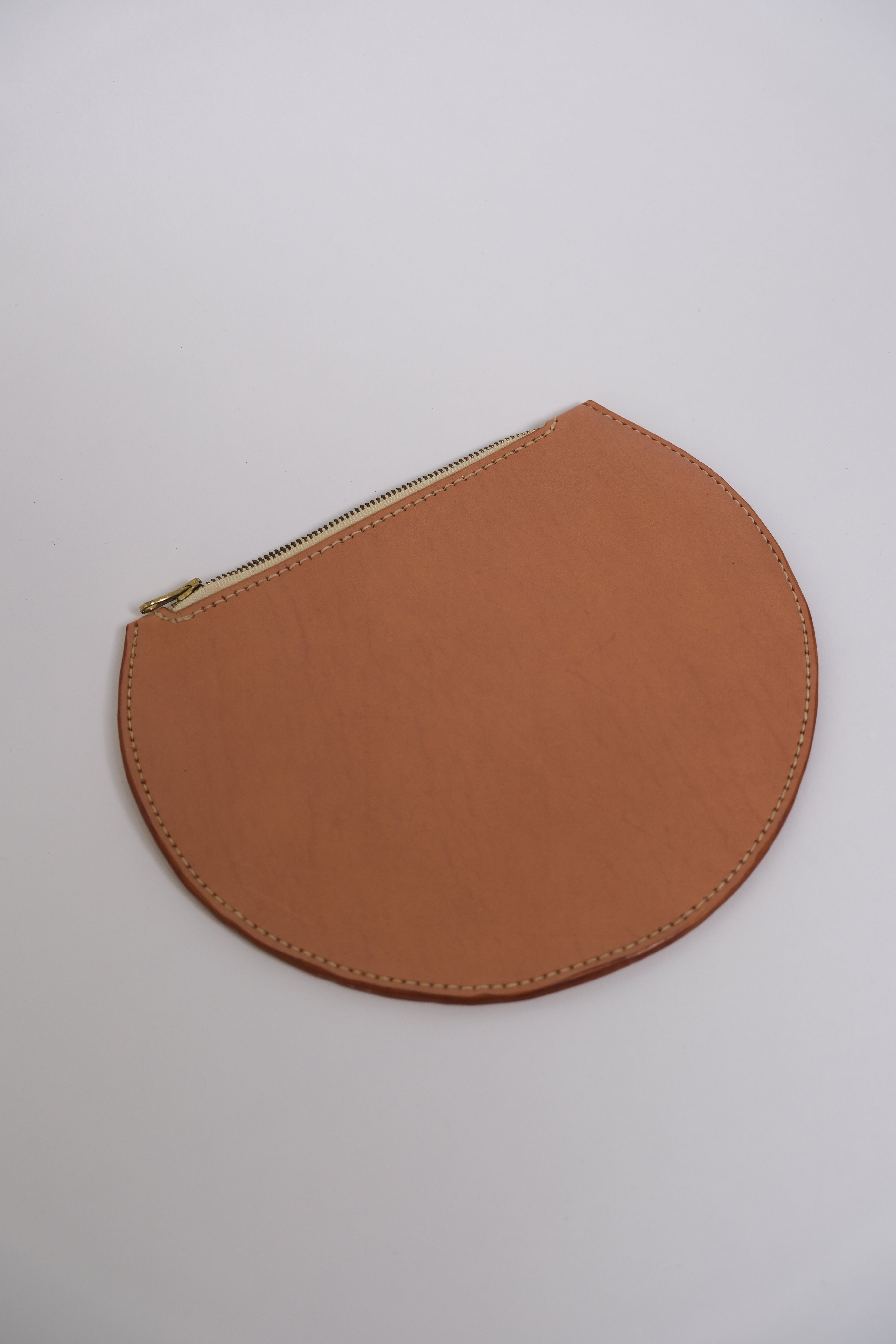 Circle Zip Pouch - Natural