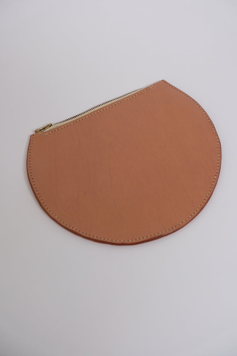 Circle Zip Pouch - Natural