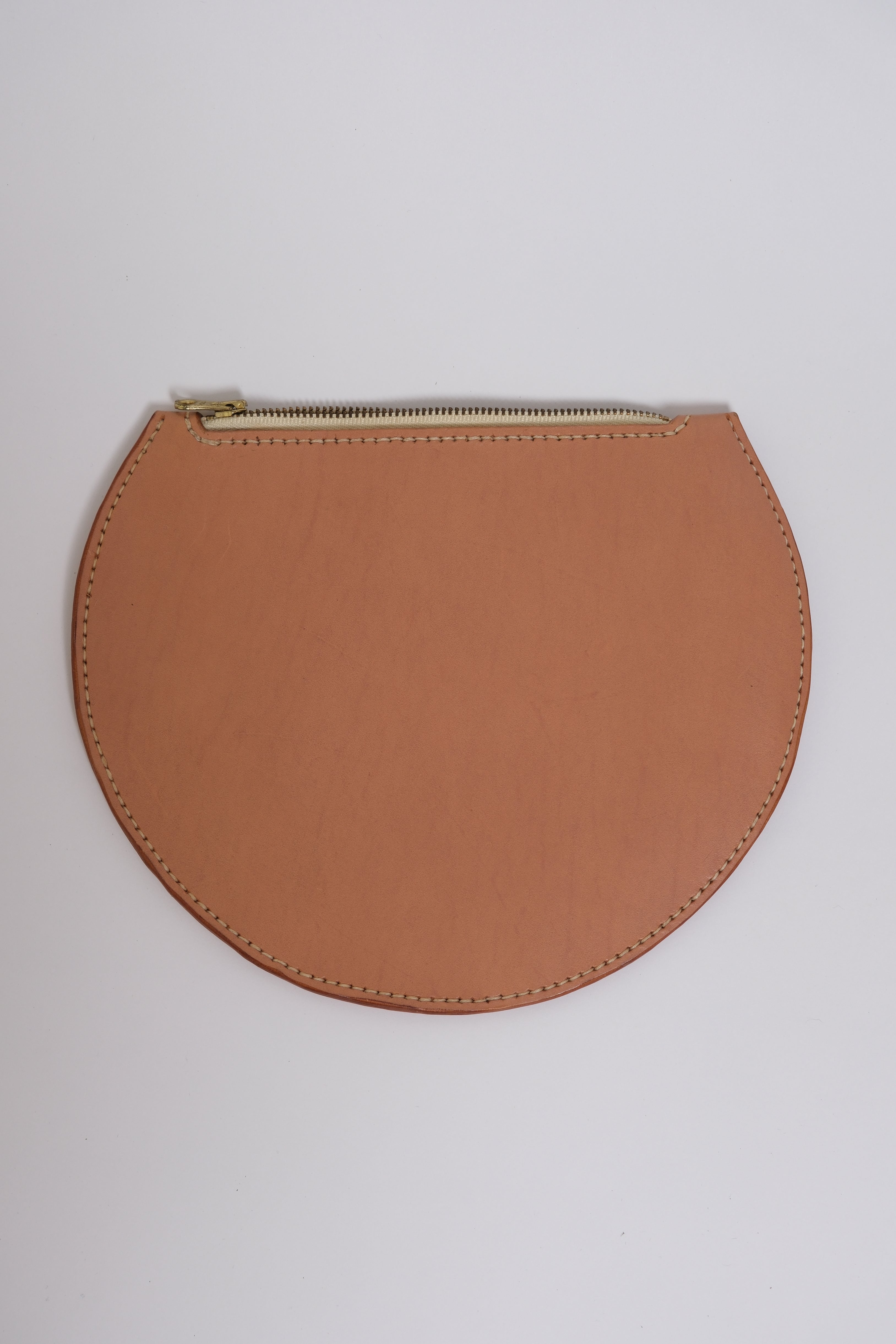 Circle Zip Pouch - Natural