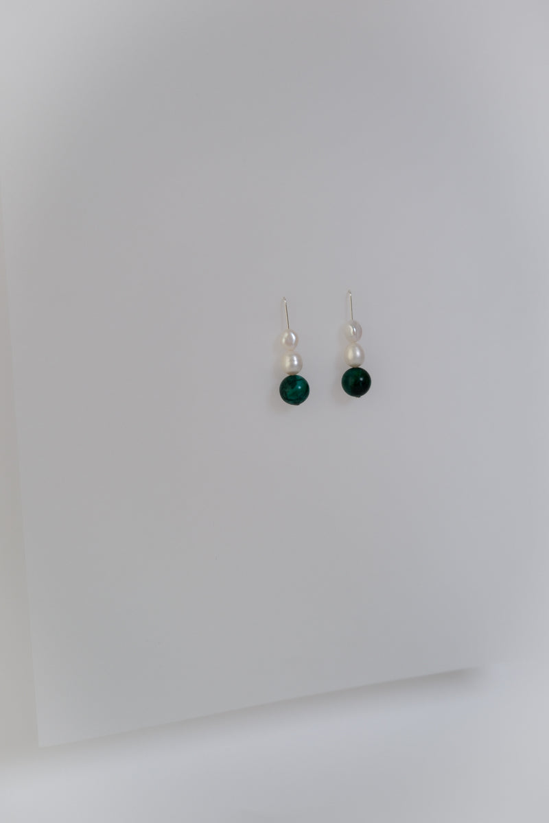 No. 31 Earrings - Green Jasper