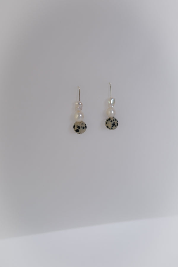 031 Earrings - Dalmatian Jasper
