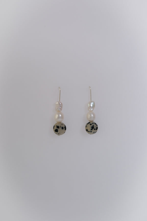031 Earrings - Dalmatian Jasper