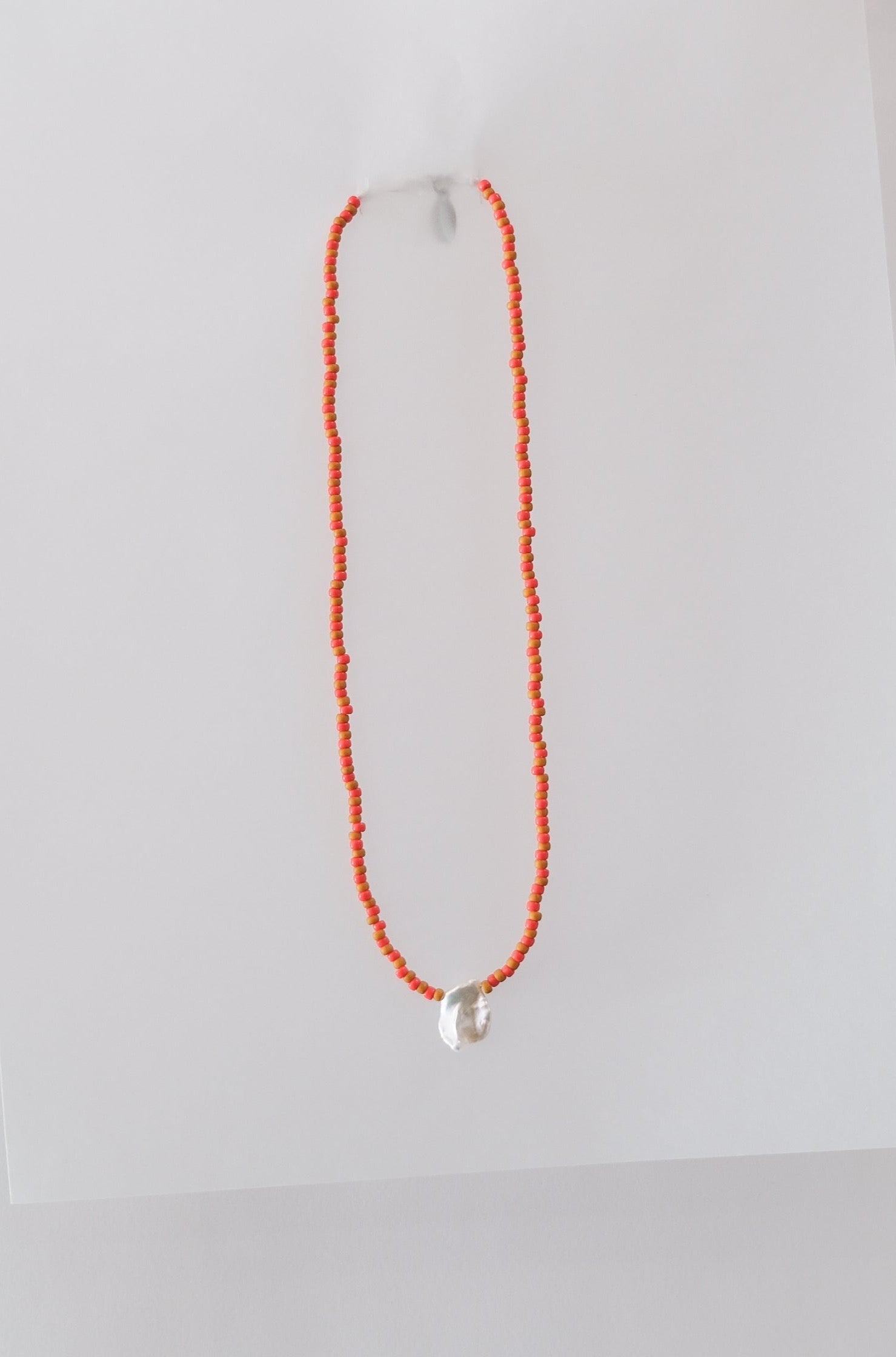 No.11 Necklace - Red/Camel