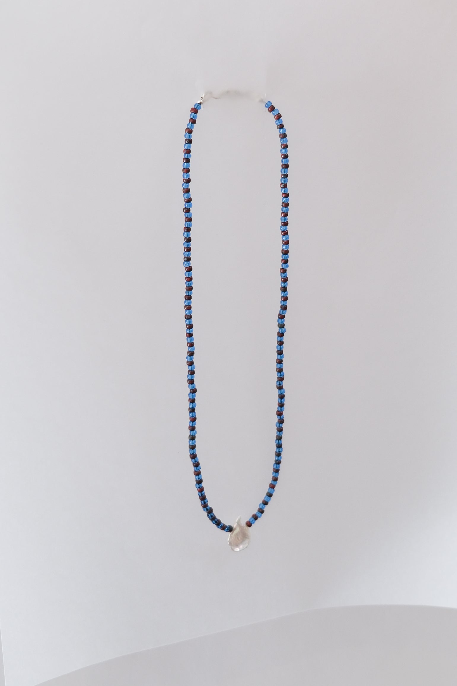 No.11 Necklace - Burgundy/blue