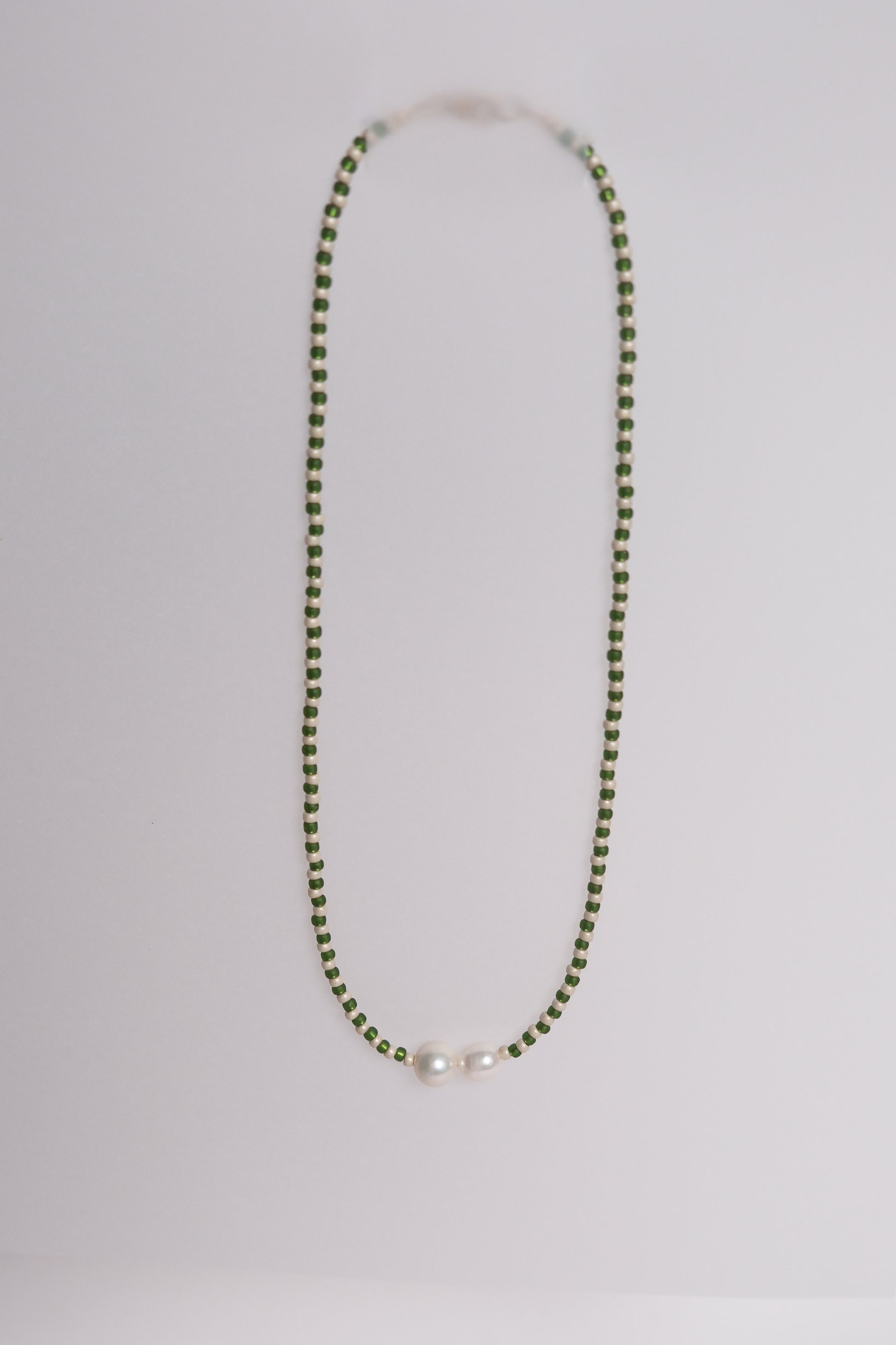 No. 12 Necklace - Green/Sand