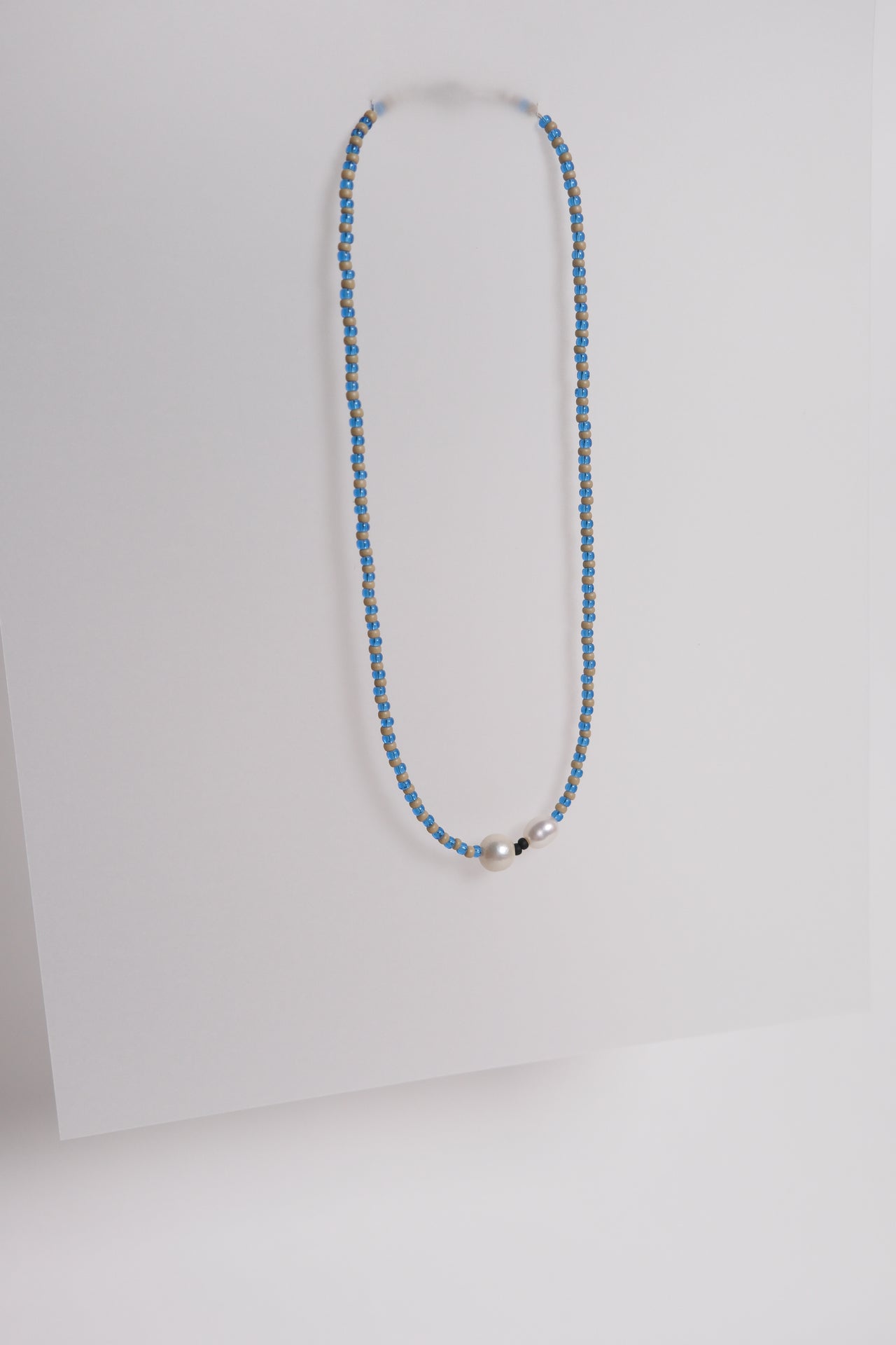 No. 12 Necklace - Blue/Sand
