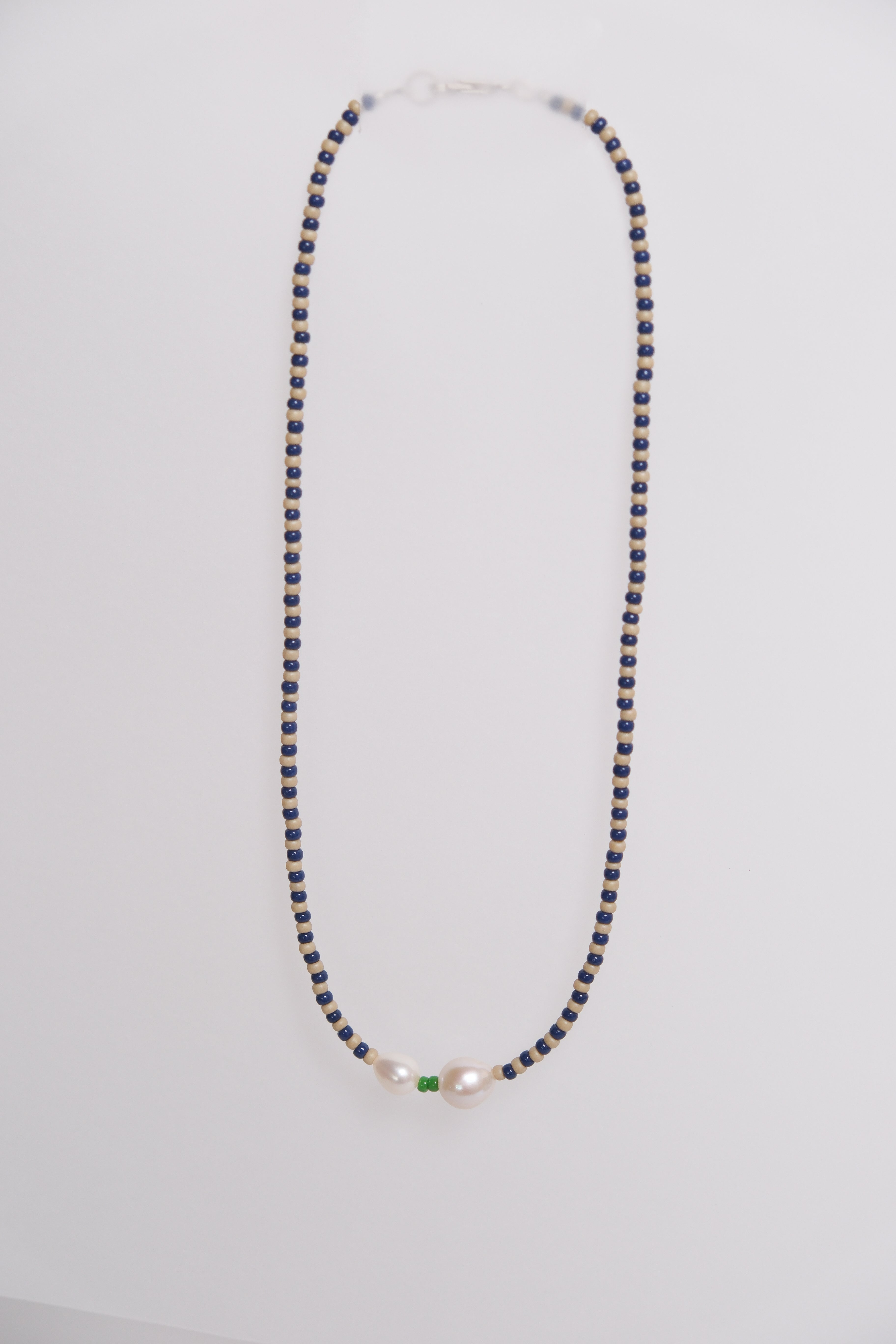 No. 12 Necklace - navy/Sand