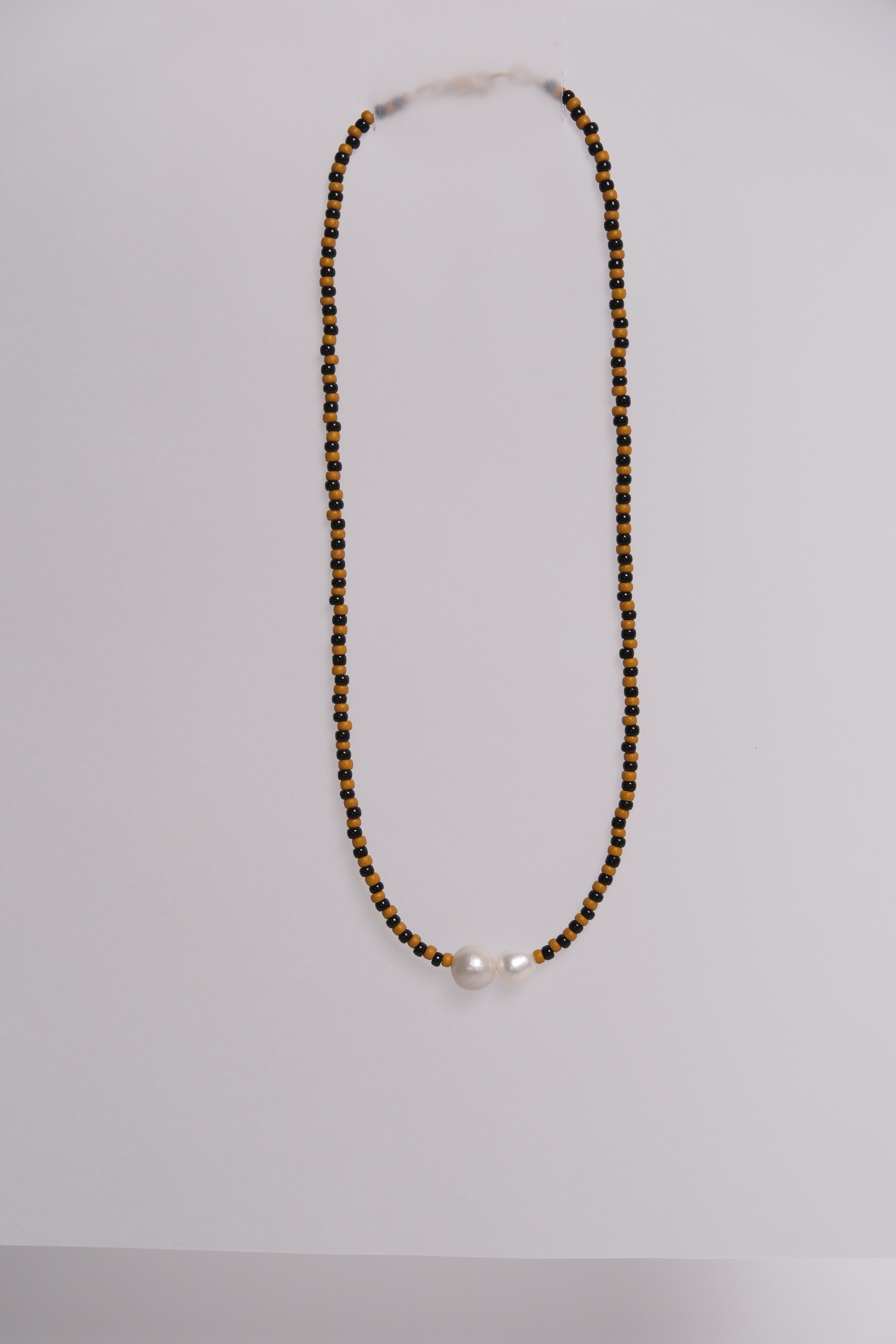 No. 12 Necklace - Camel/Black