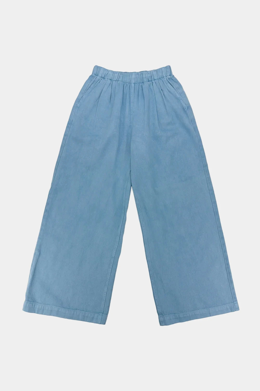 Light blue pants on a white background
