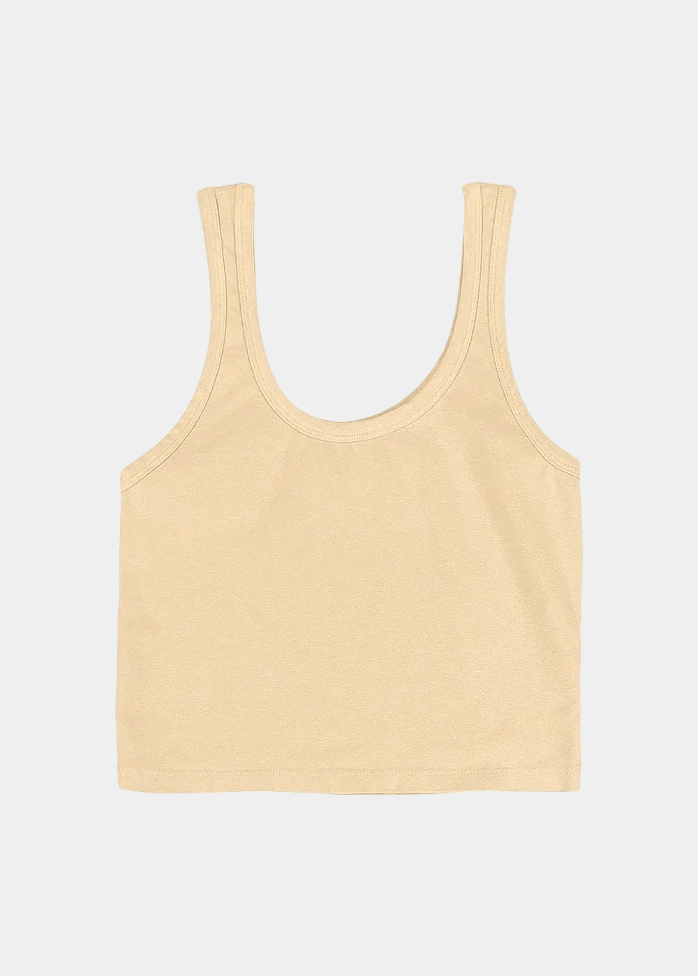 Beige tank top on a white background