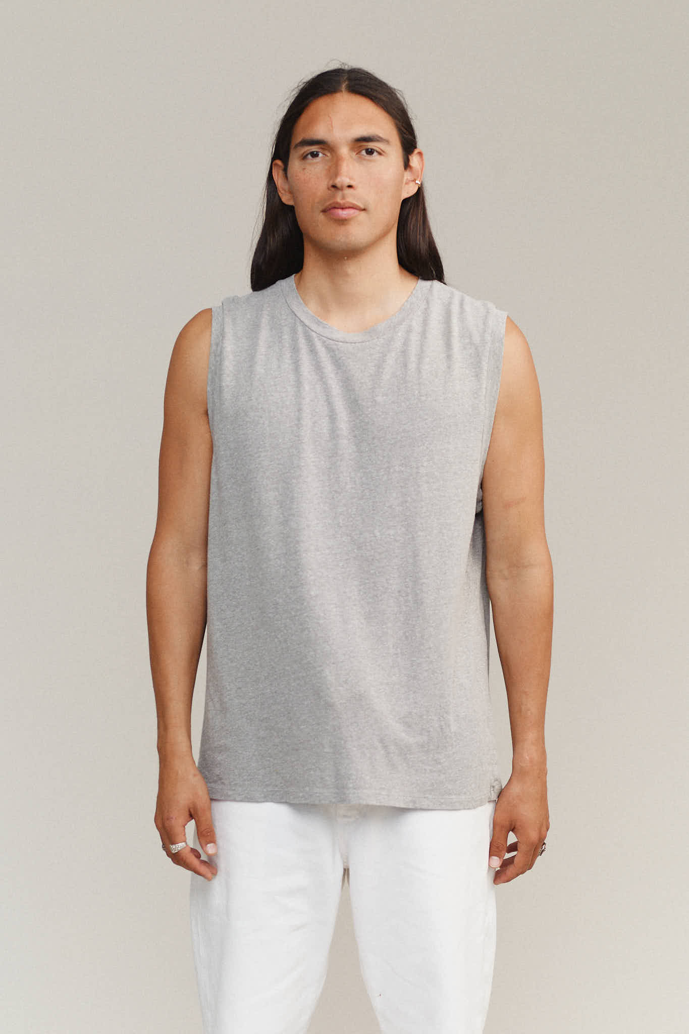 Malibu Muscle Tee - Heathered Gray