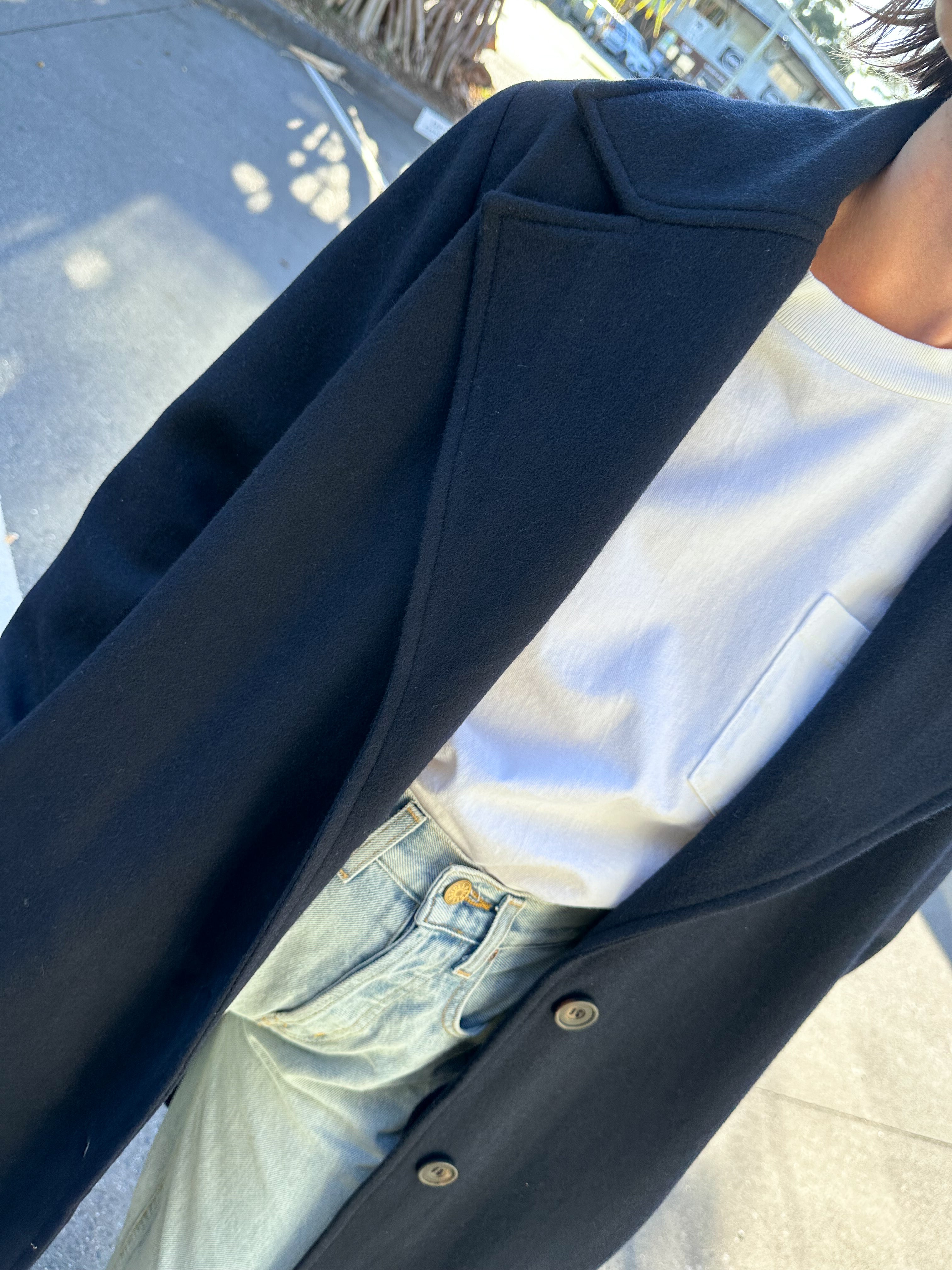 No. 50 Wool Overcoat - Navy