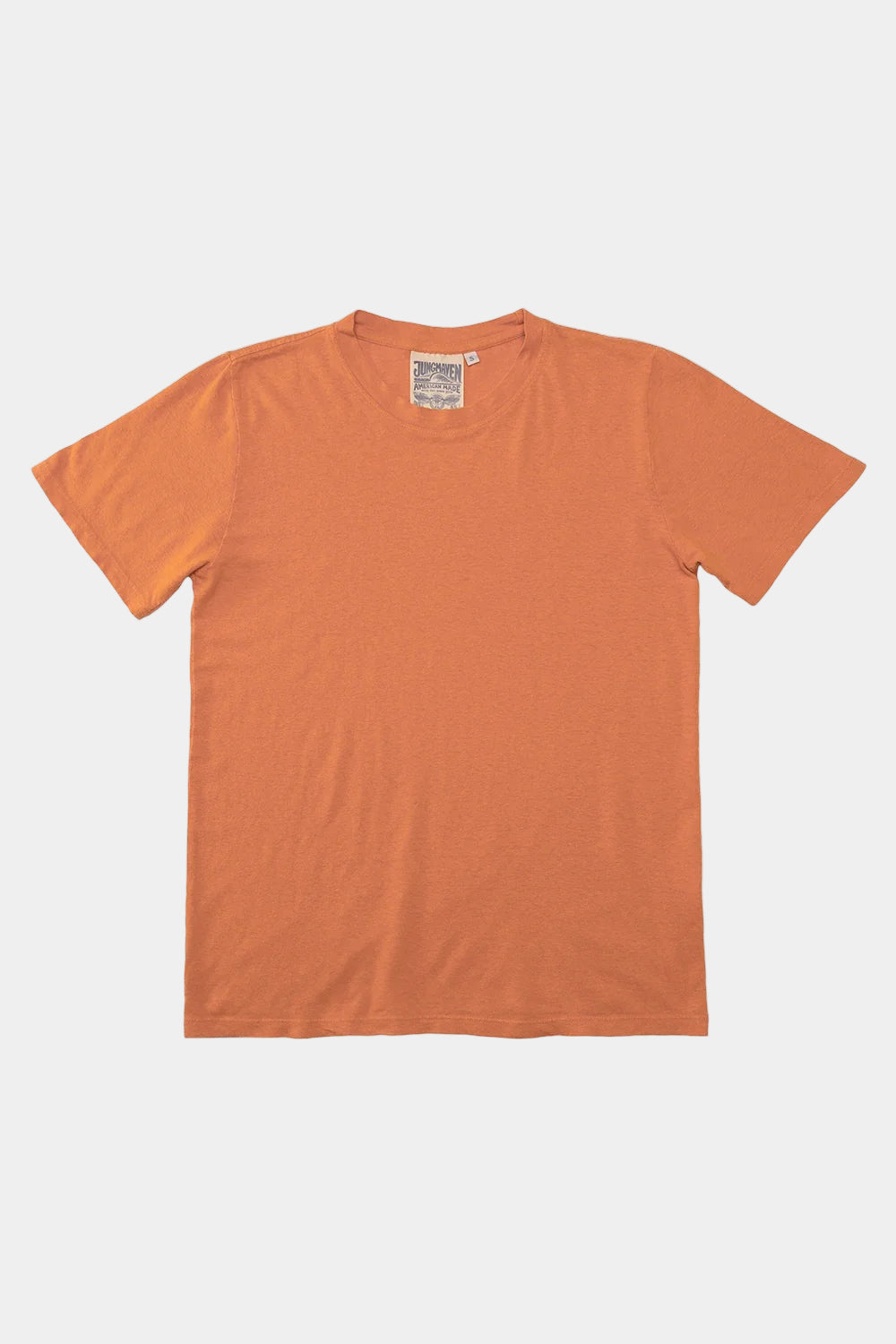 Orange t-shirt on a white background