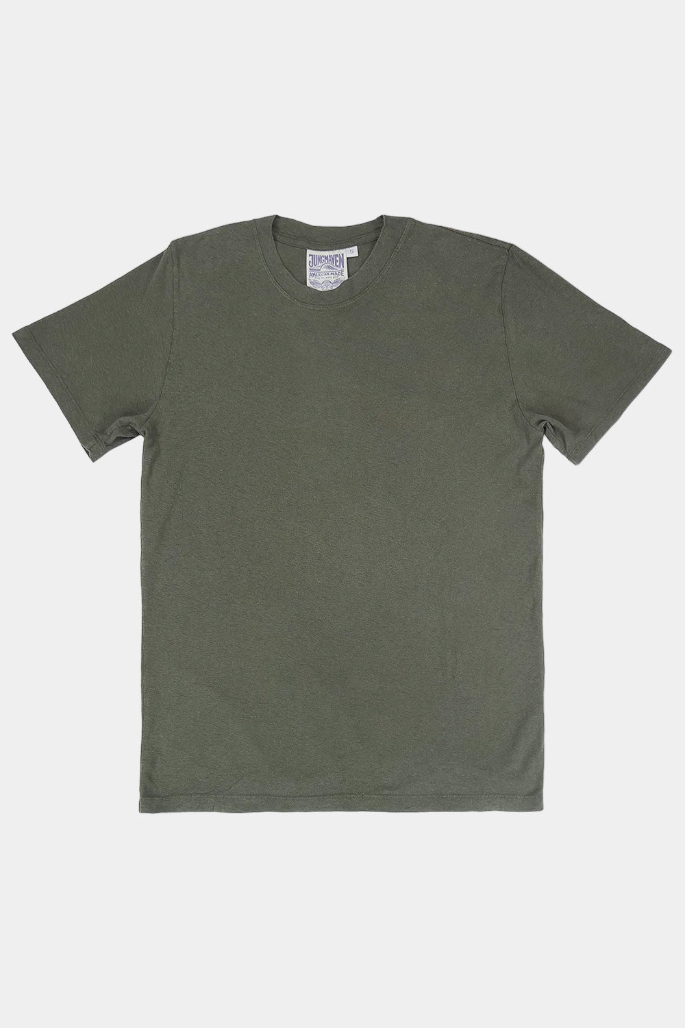 Green t-shirt on a white background