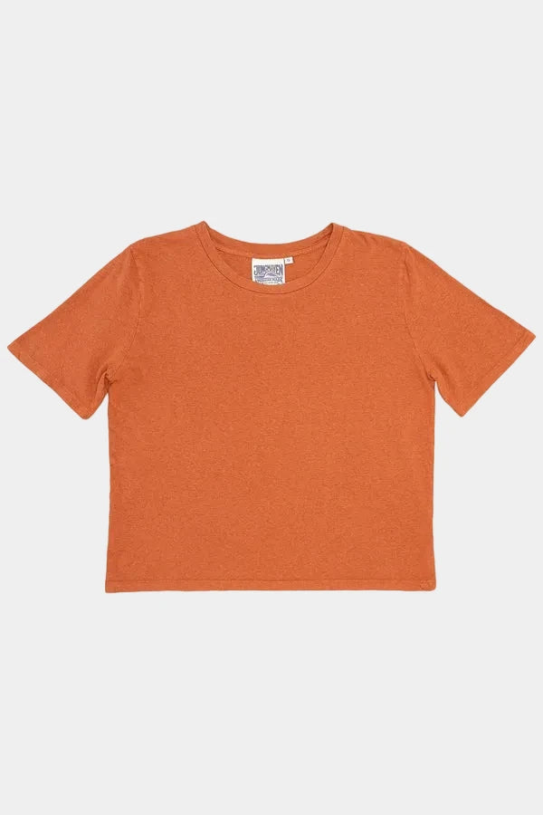 Flat Lay image of Jungmaven Silverlake Tee in Pumpkin Spice - East Coast General