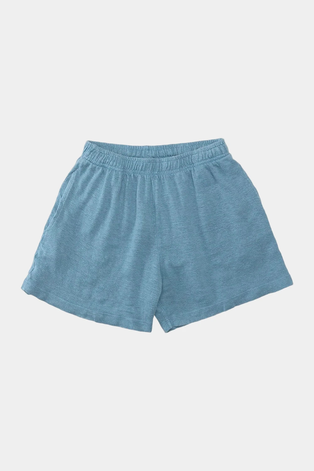 Blue shorts on a white background