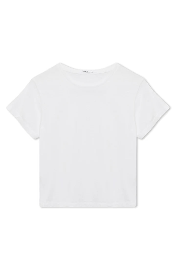 White t-shirt on a white background