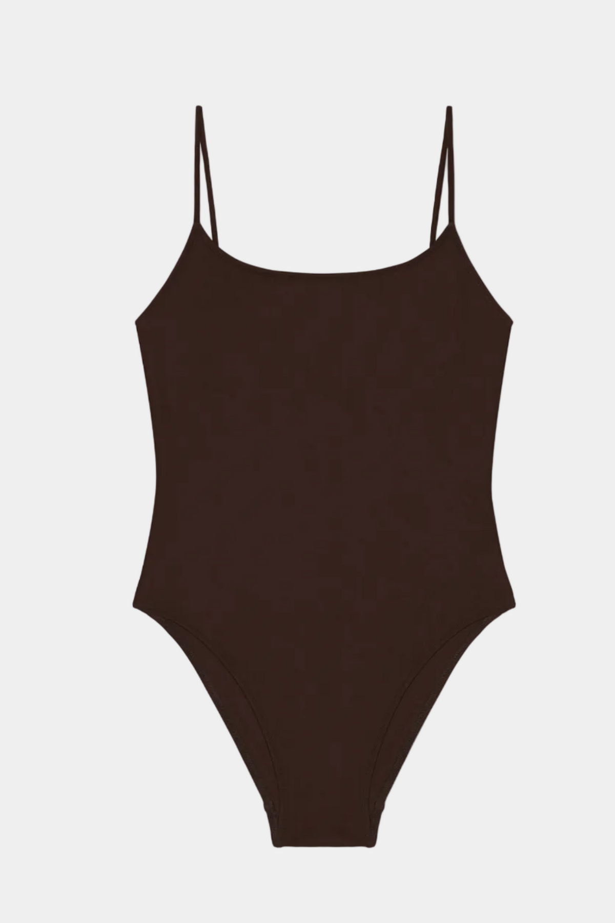 Flat lay of the Lido Trentasei one piece in Brown - East Coast General