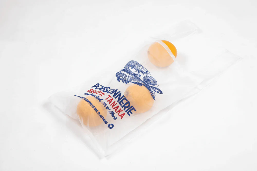 Packaged food item with 'Brigitte Tanaka' branded bag on a white background