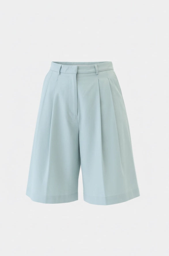 Light blue shorts on a white background