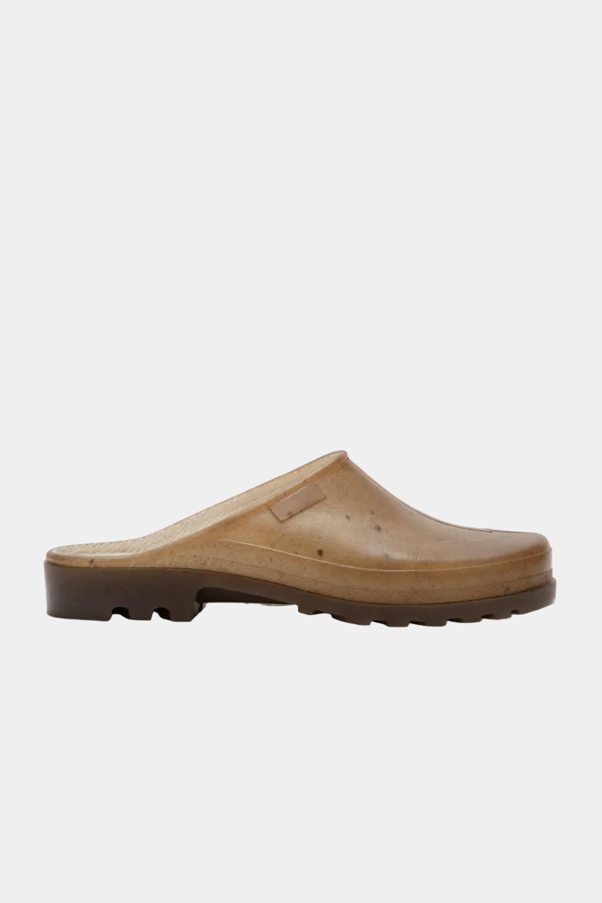 Plasticana Opana Mule in amber hemp slip-on clog side profile - East Coast General