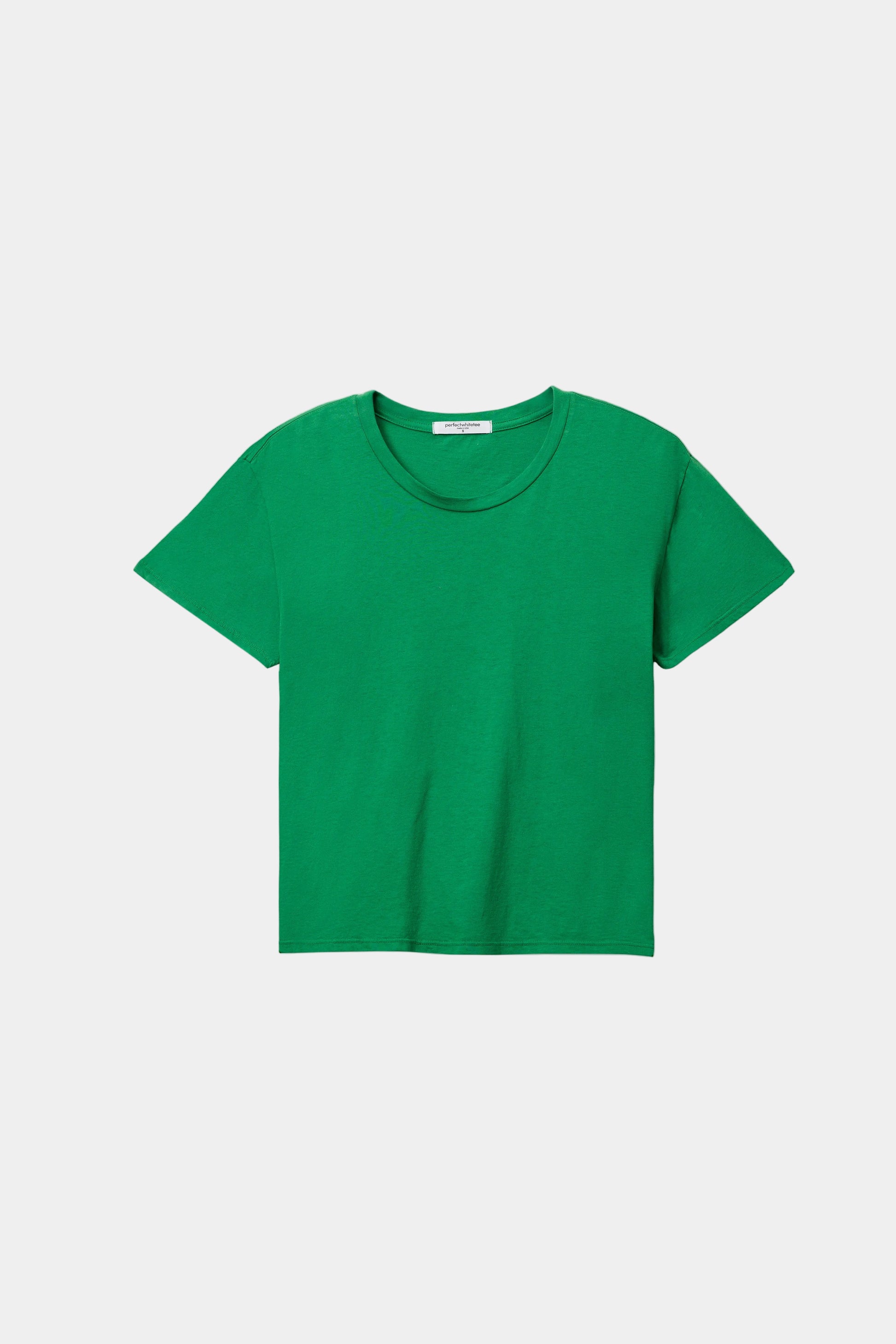 Green t-shirt on a white background