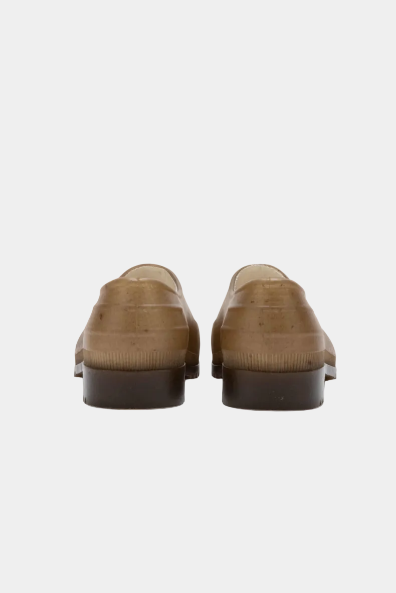 Plasticana Gardana Clog in Ecru hemp waterproof shoe back profile - East Coast General
