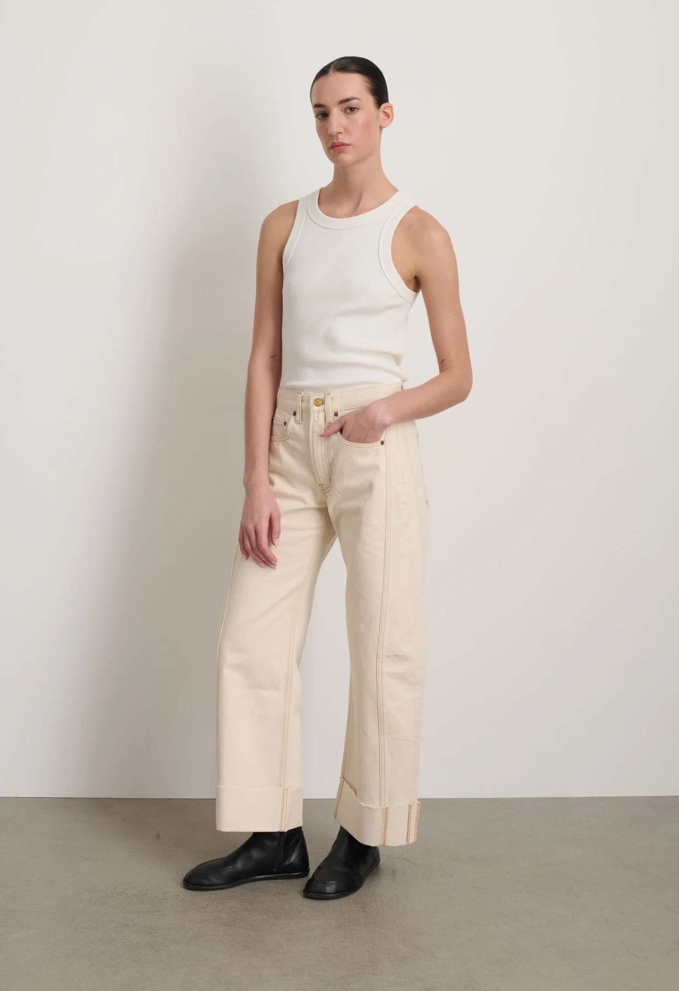 Relaxed Lasso Cuffed - Clair Rinse