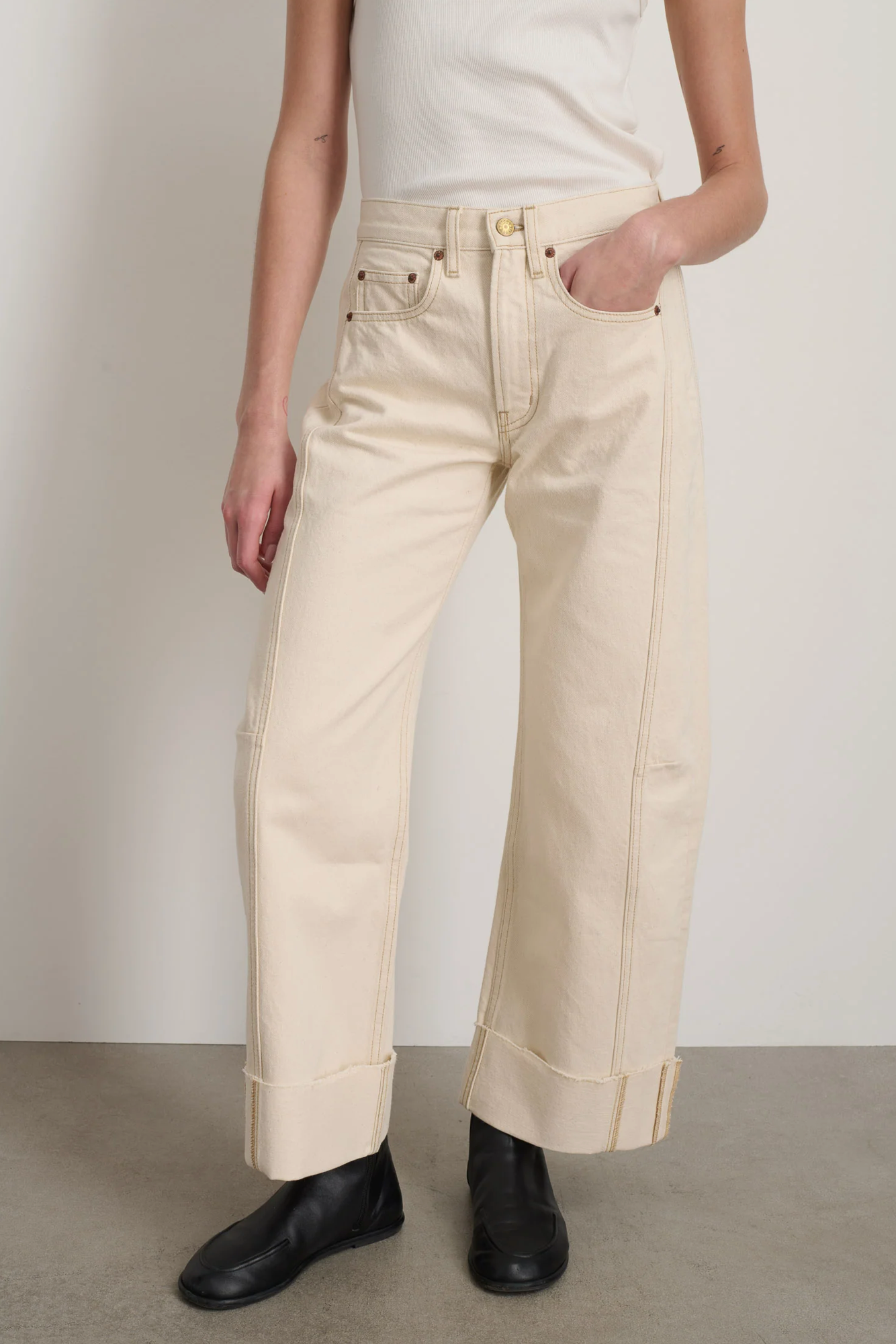 Relaxed Lasso Cuffed - Clair Rinse