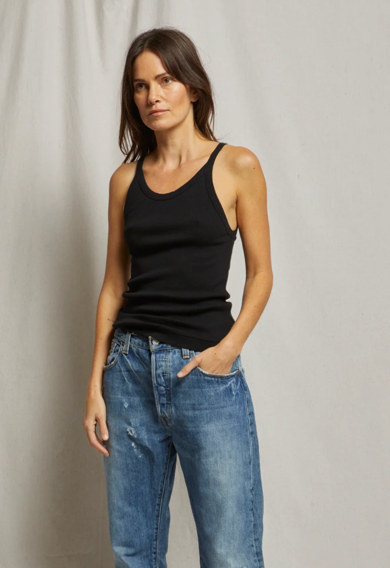 Annie recycled tank  - Black
