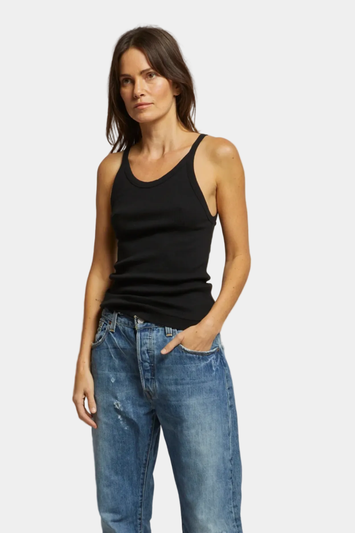 Annie recycled tank  - Black